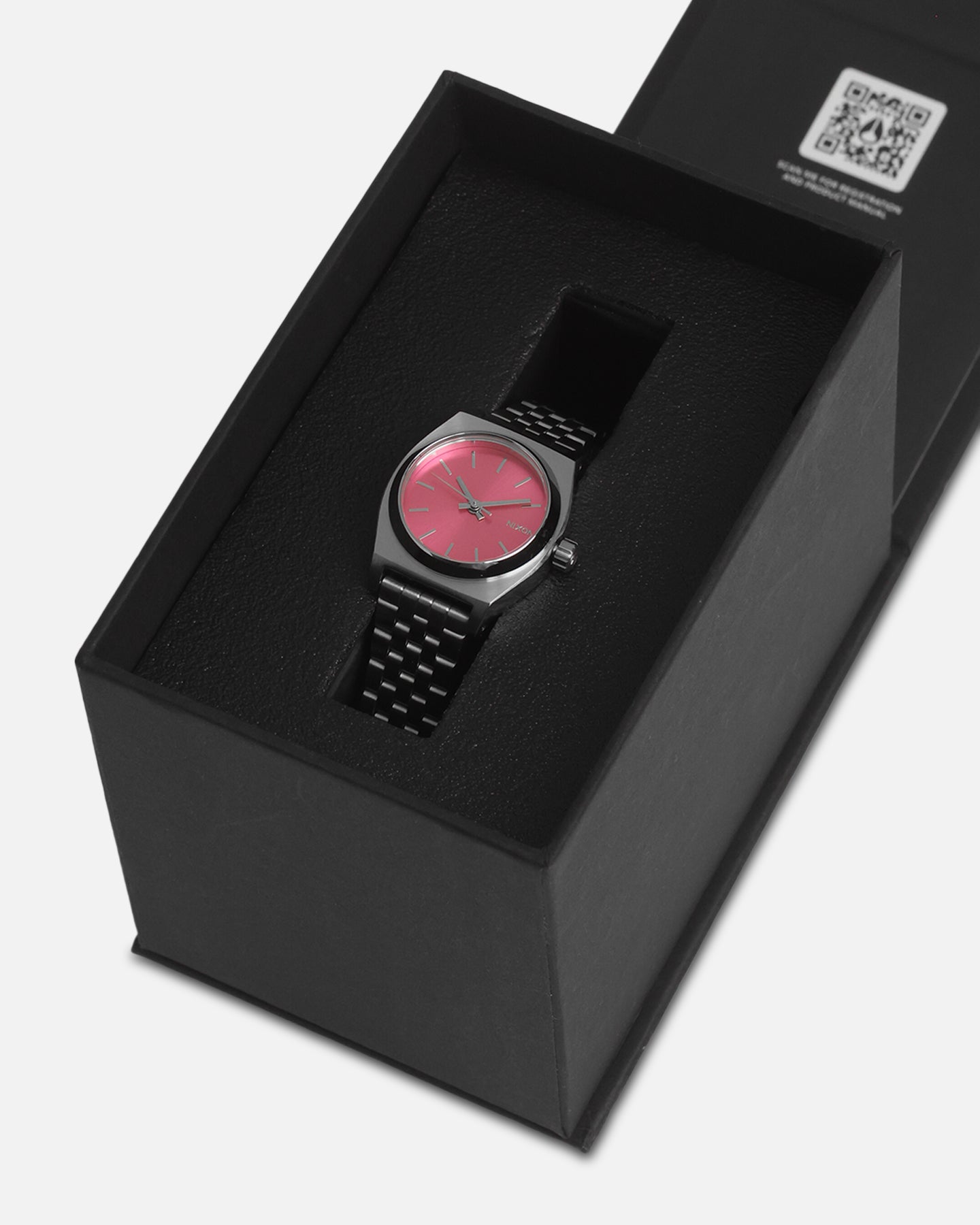 Nixon Women's Small Time Teller Silver/Pink、mySite、zt4zffjzw