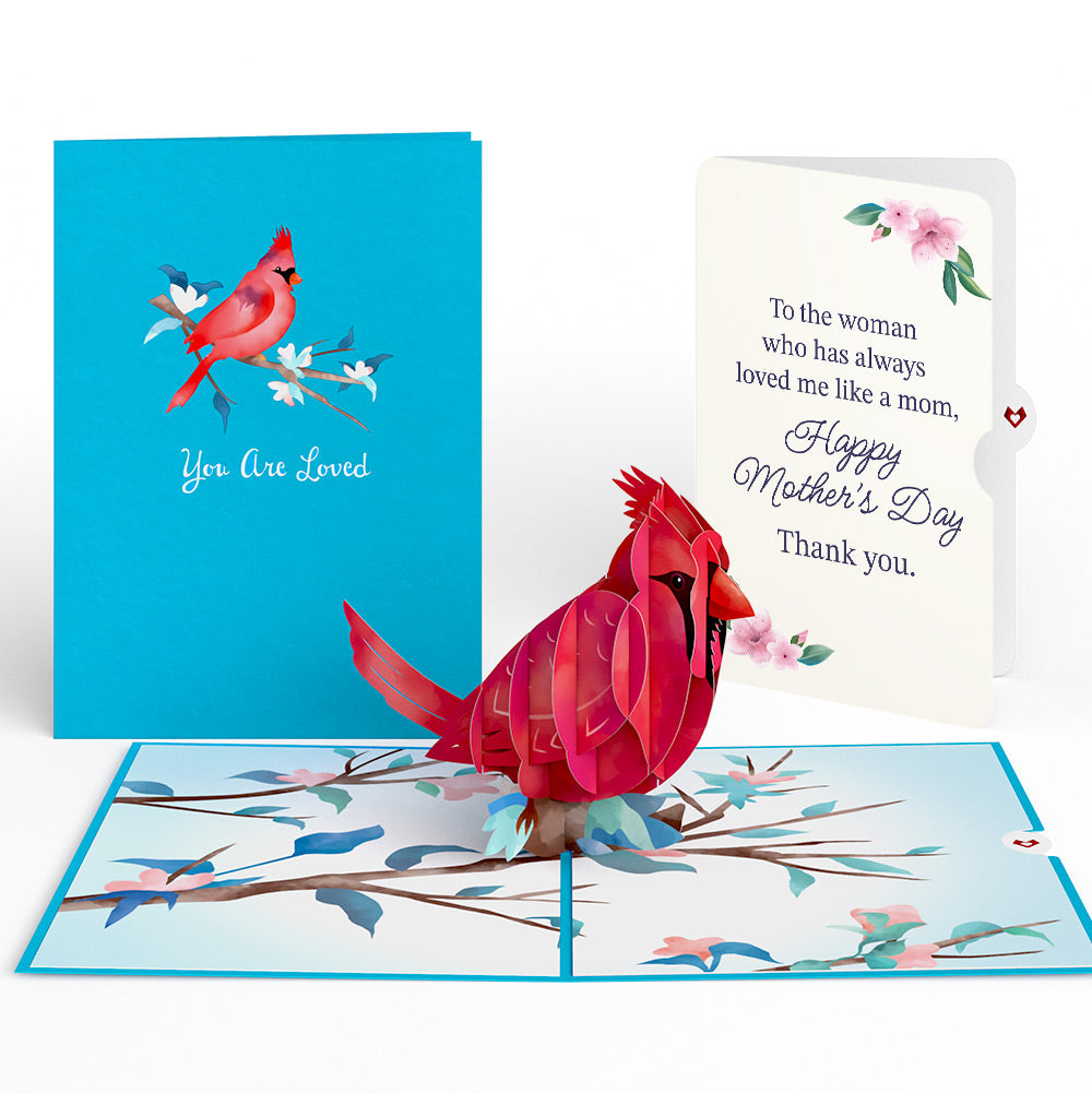 Love Cardinal Mother's Day Pop-Up Card and Loved Me Like A Mom Sentiment Set、mySite、solidvoid