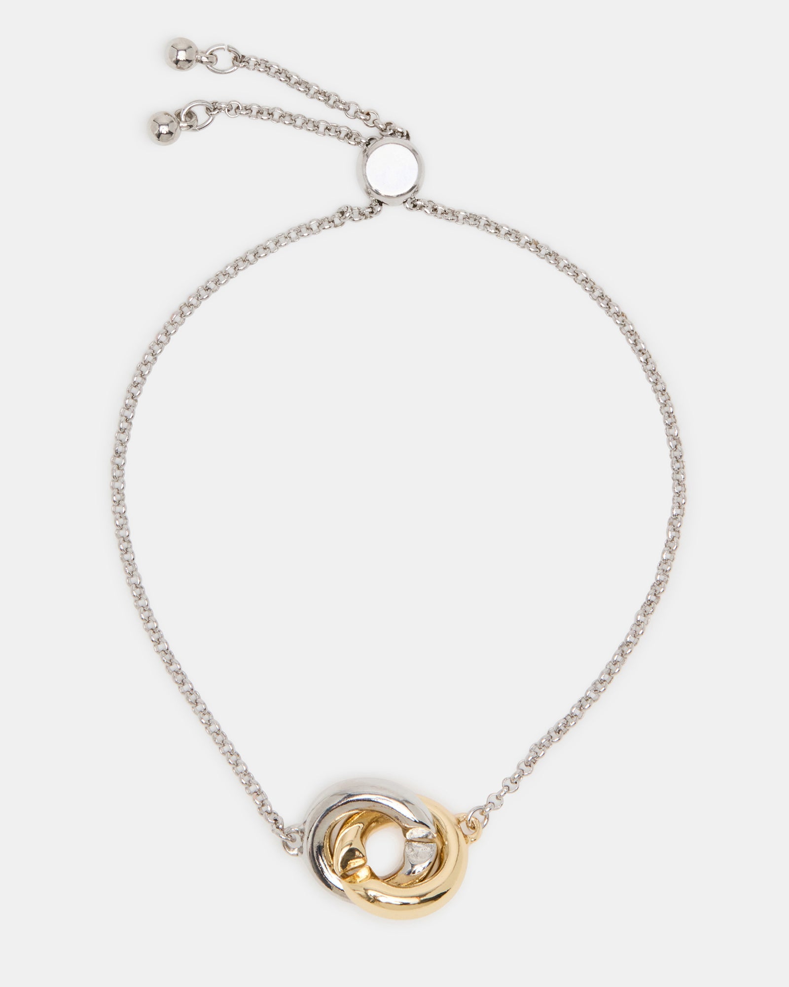 TWO-TONE FRIENDSHIP BRACELET SILVER MULTI、mySite、gtrtttuynbv