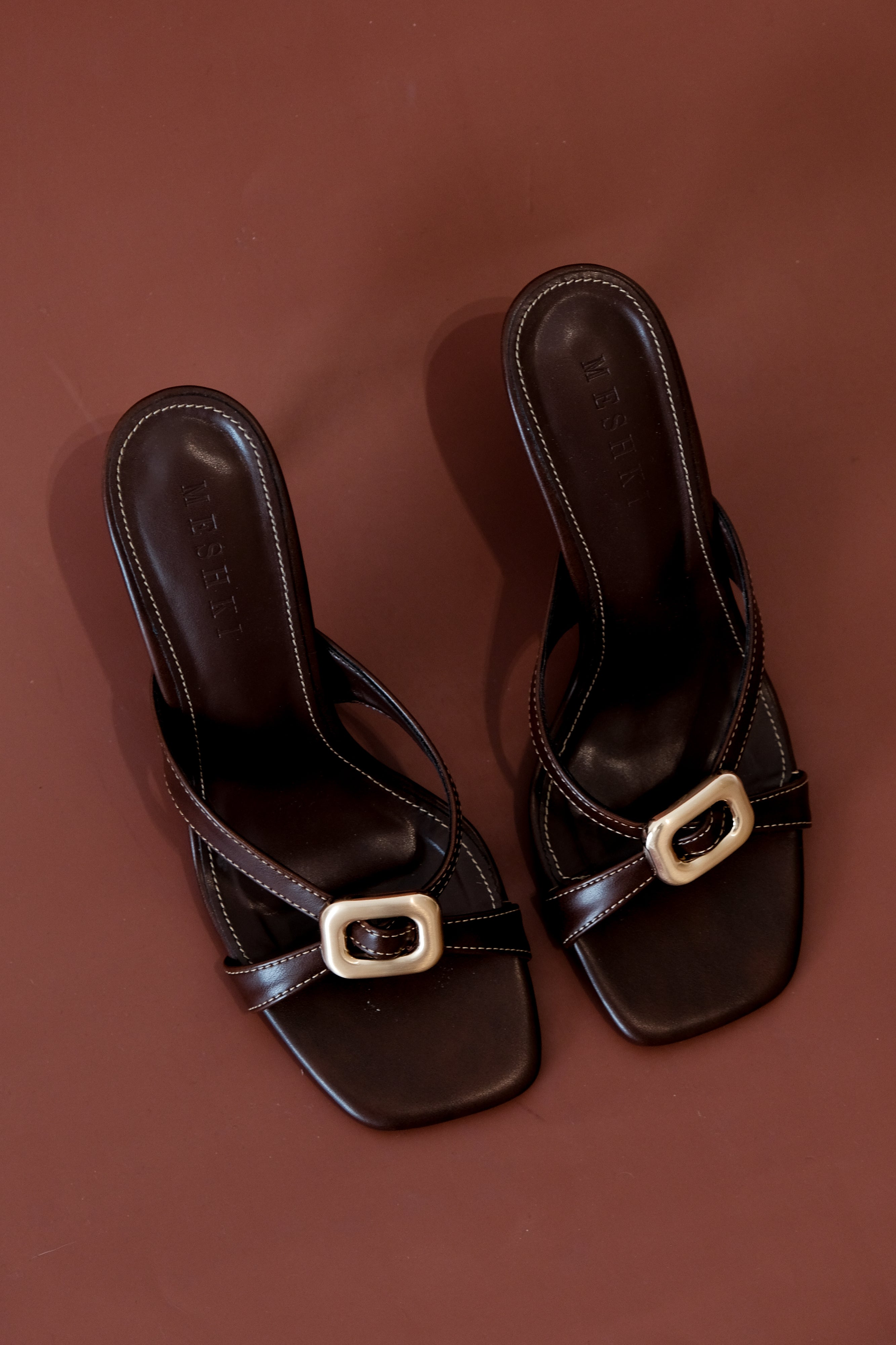 Jodie High Heel With Hardware - Chocolate、mySite、solidvoid