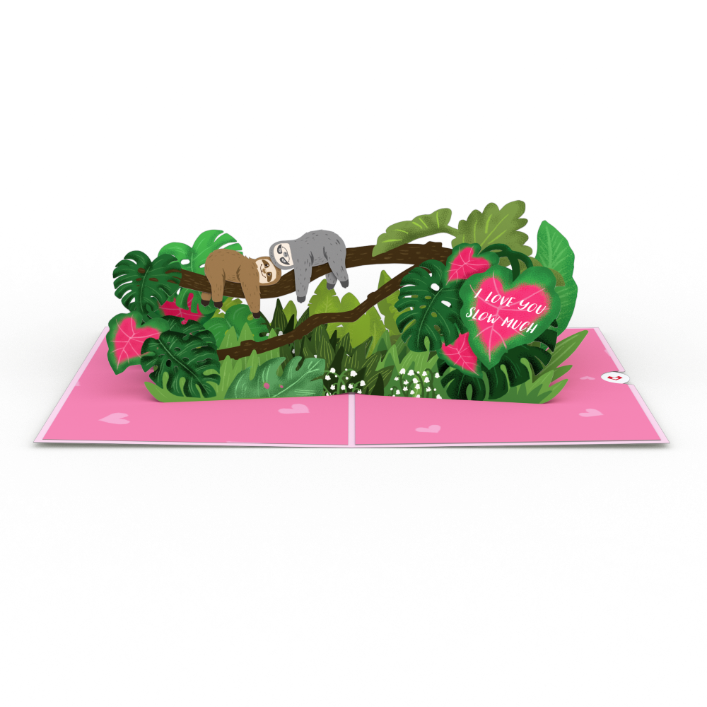 I Love You Sloths Pop-Up Card、mySite、solidvoid