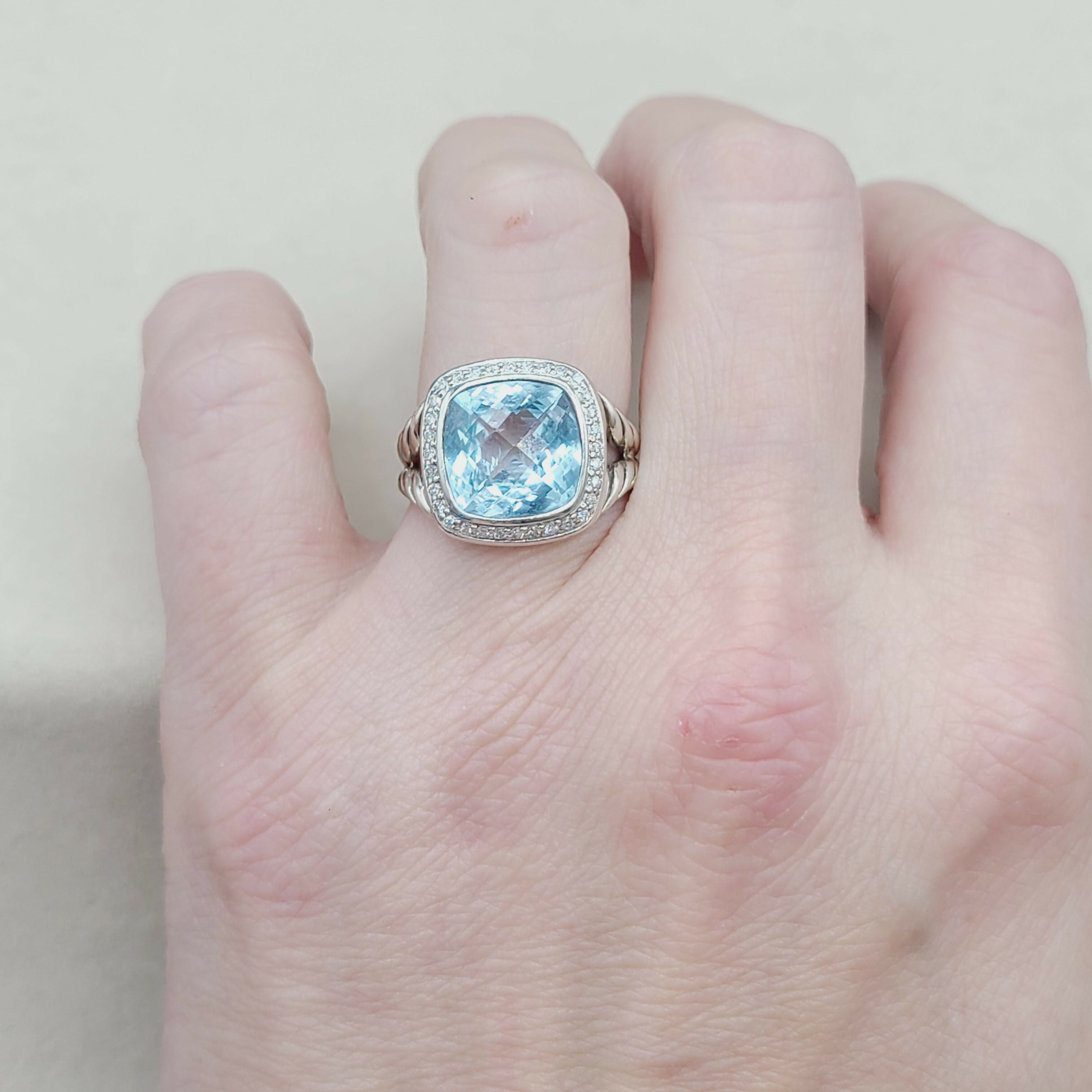 David Yurman Albion Ring Blue Topaz & Diamonds、mySite、hinf8tx79