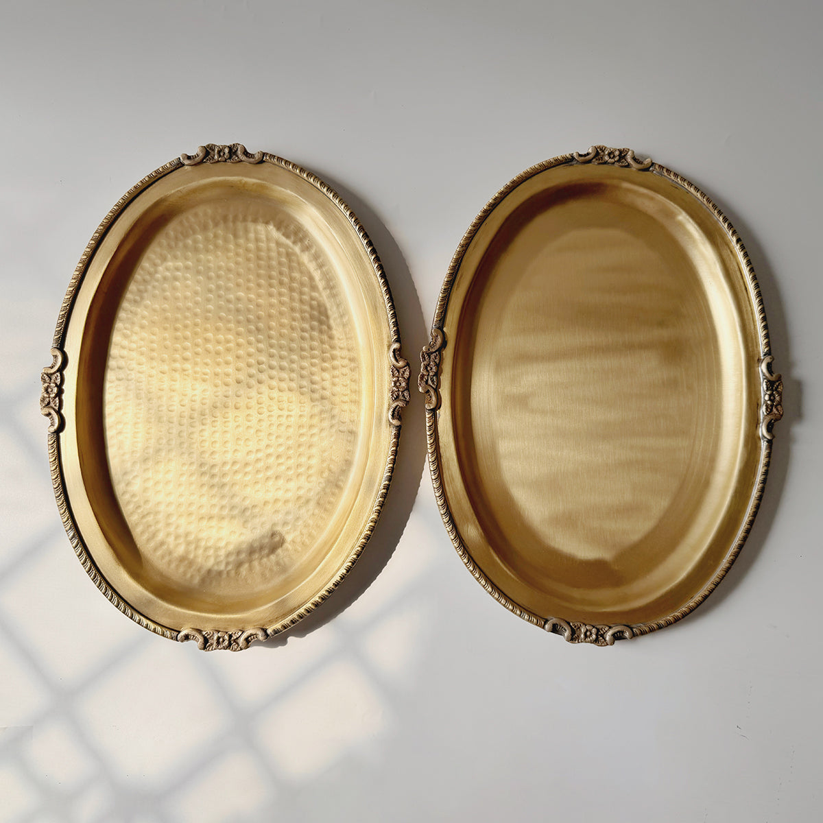 Brass Serving Tray Hammered | Gold | 10 inches、mySite、camillekostekn