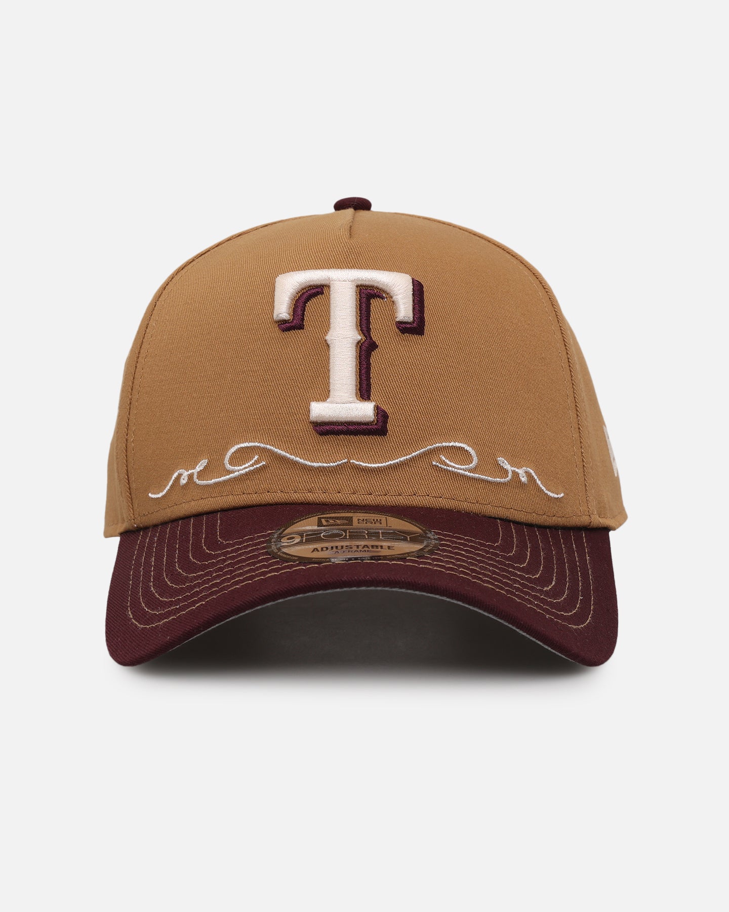 New Era Texas Rangers 'Outlaws Wheat' 9FORTY A-Frame Snapback Wheat/Maroon、mySite、zt4zffjzw