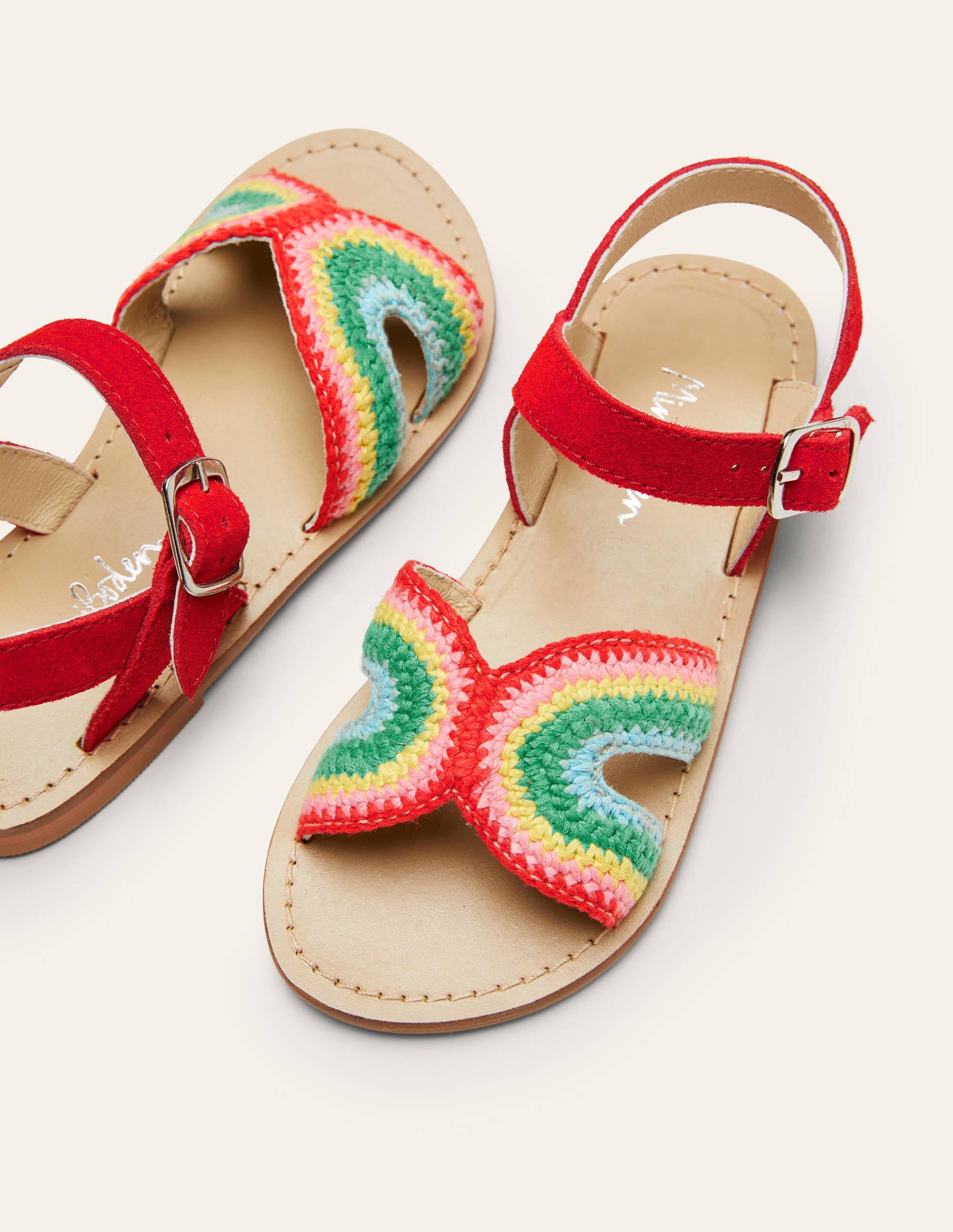  Crochet Sandals-Rainbow Red、mySite、ashleygrahame