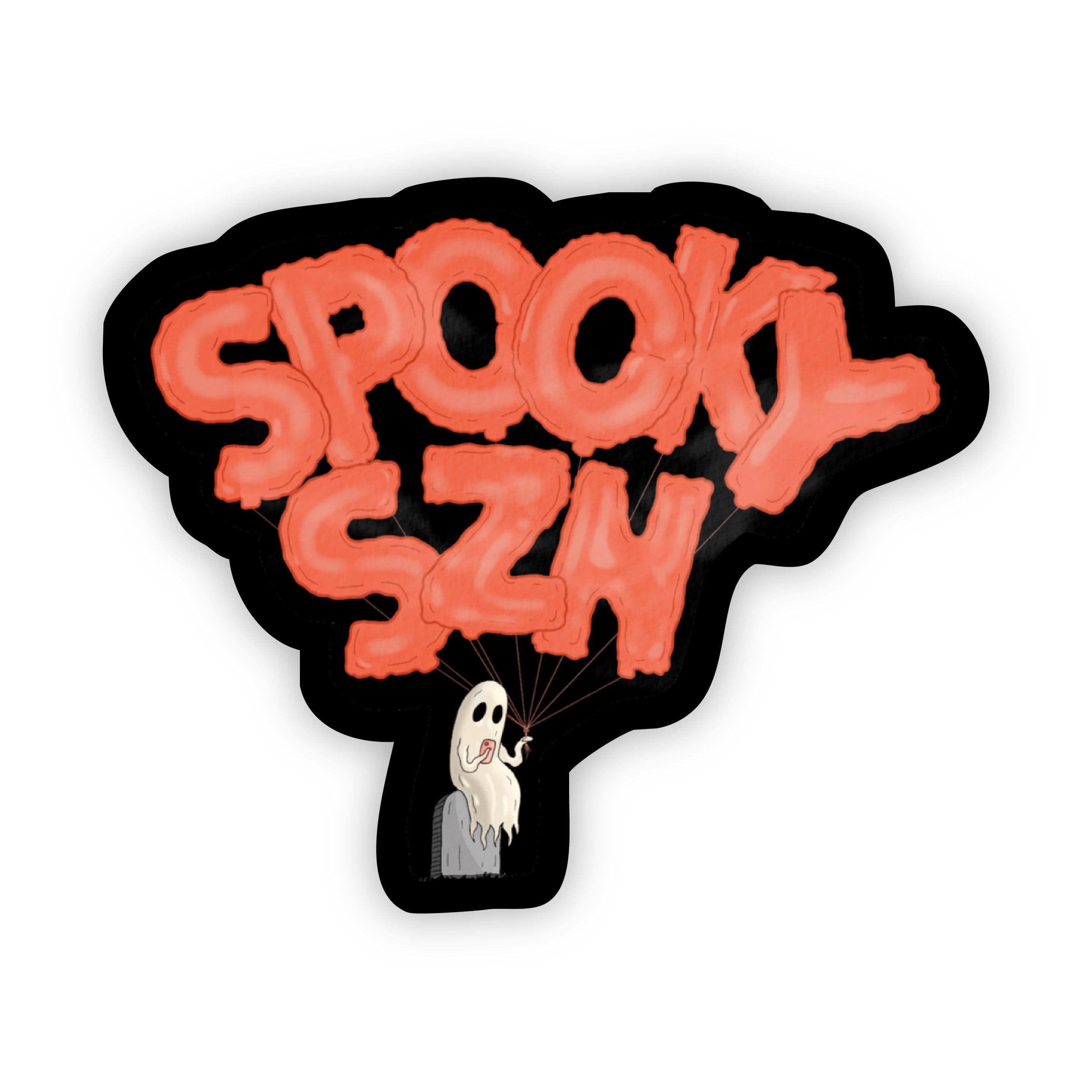 Spooky Szn Black Background Halloween Sticker、mySite、elrpsem3k