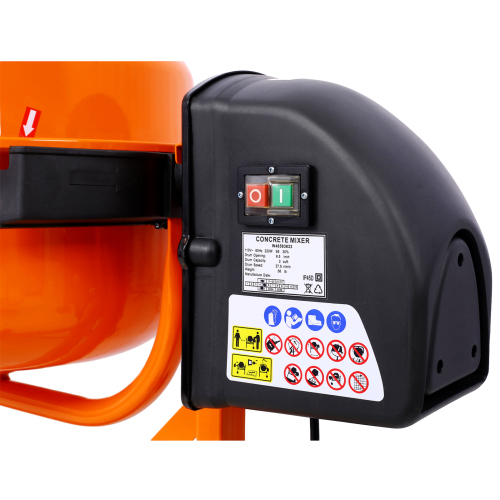 Cement Mixer,5 Cu. Ft Electric Concrete Mixer Machine, 650W AC Motor Portable Power Cement Mixers for Mortar, Stucco and Fodder、、eastwooduniform