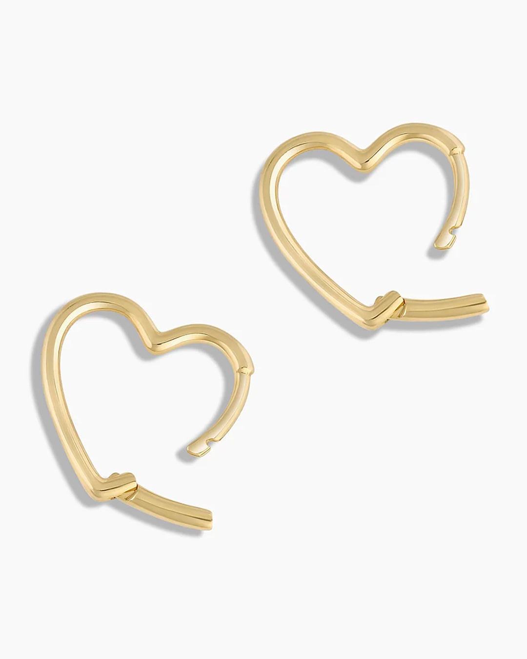 14k Gold Open Heart Huggies、mySite、hinf8tx79