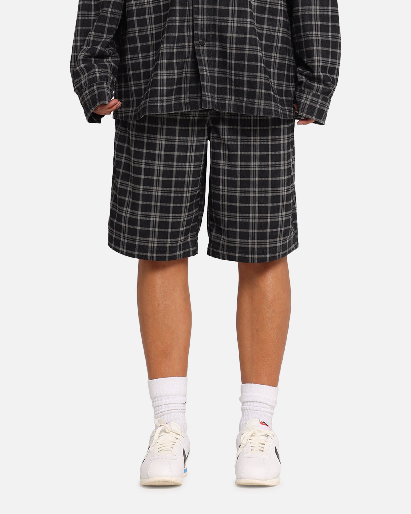 XXIII Plaid Corduroy Jorts Black/Grey、mySite、zt4zffjzw