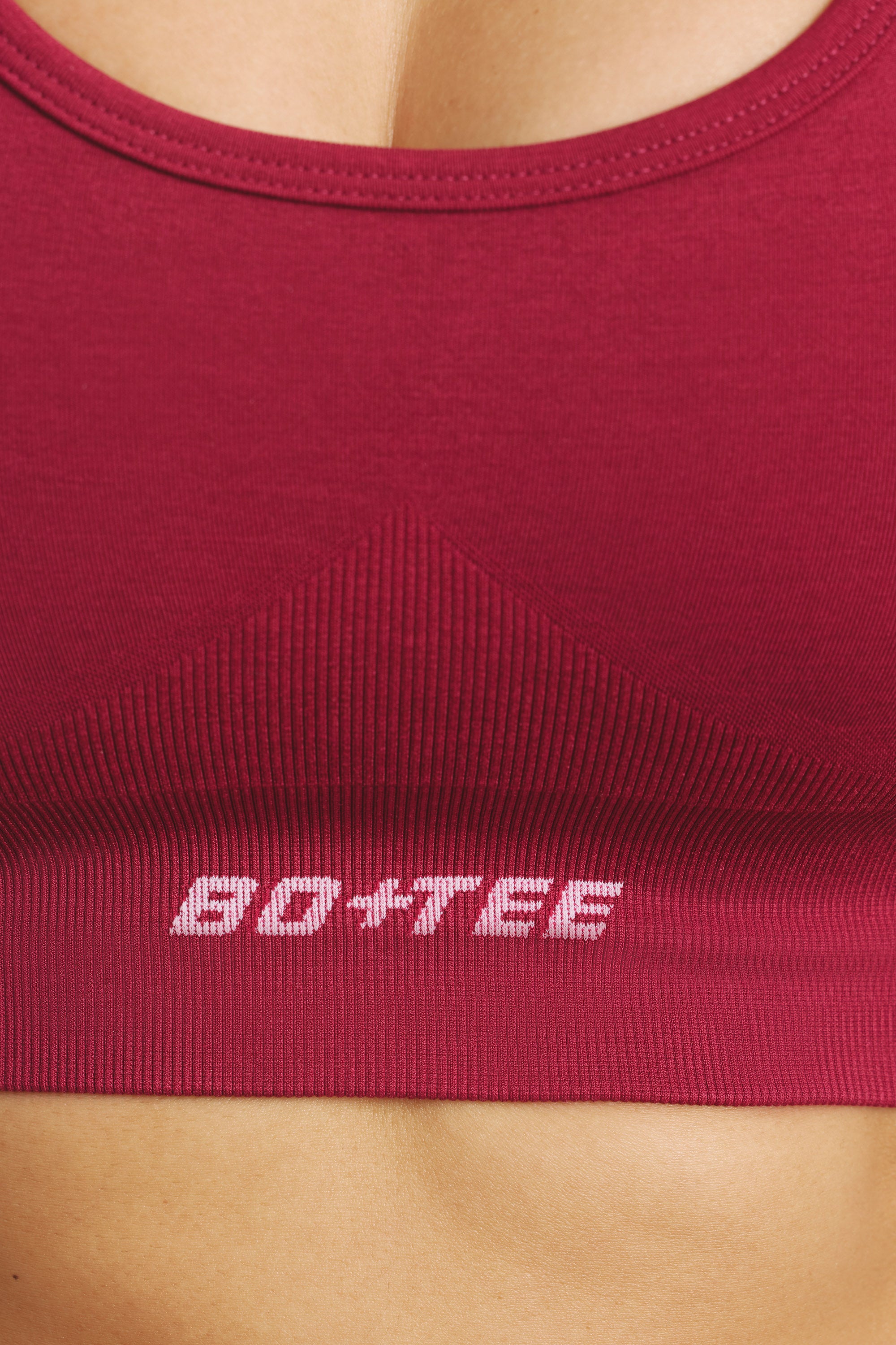 Halter Neck Define Luxe Sports Bra in Raspberry、mySite、solidvoid