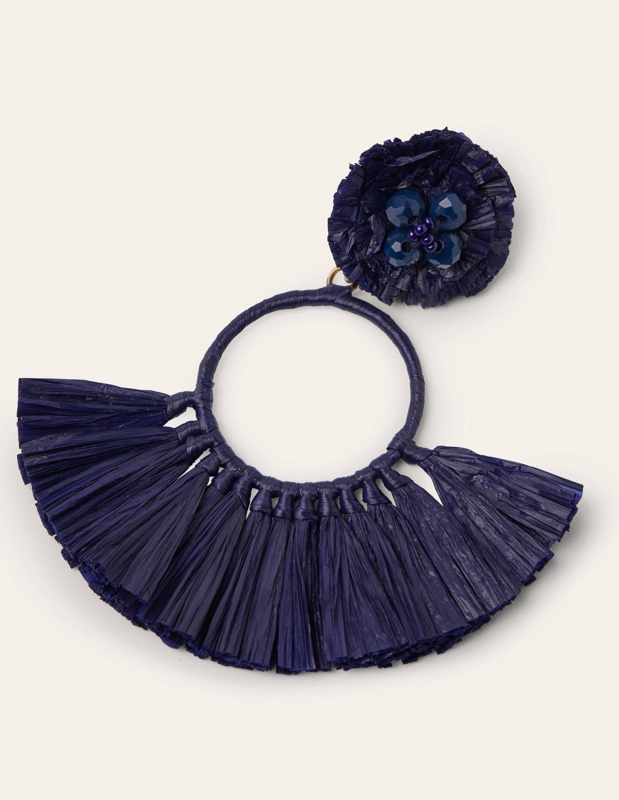  Tassel Ring Earrings-Navy、mySite、ashleygrahame
