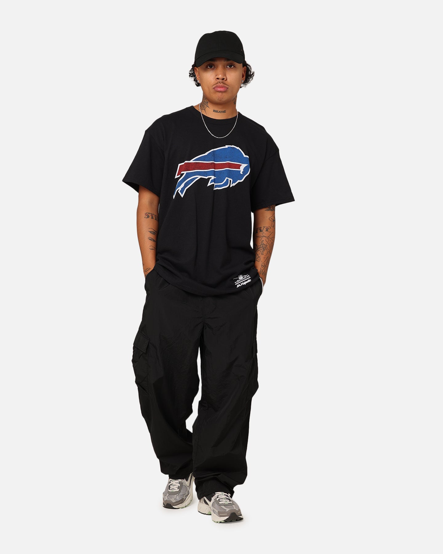 Majestic Athletic Buffalo Bills Team Crest T-Shirt Black、mySite、zt4zffjzw
