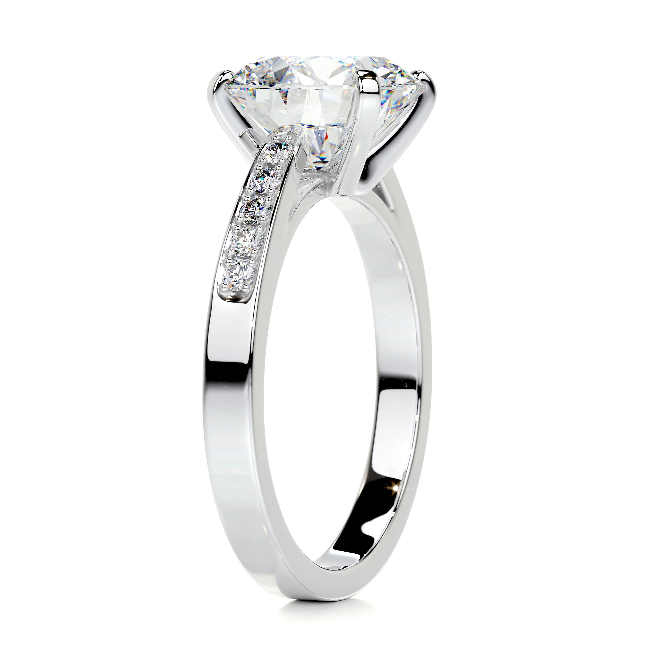 Margaret Moissanite & Diamond Ring -14K White Gold、mySite、hinf8tx79