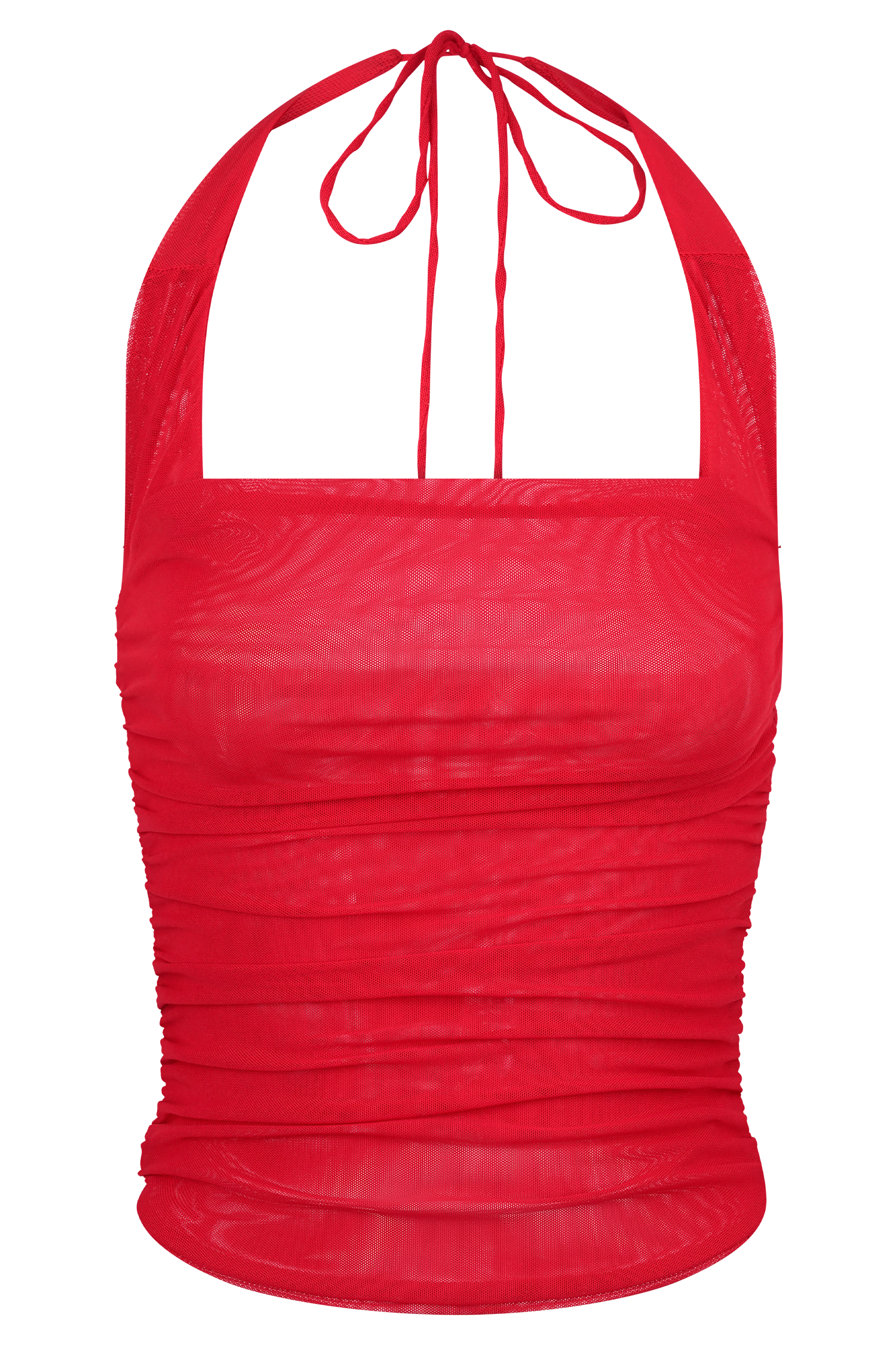 Brooklyn Mesh Crop Top - Ruby、mySite、solidvoid