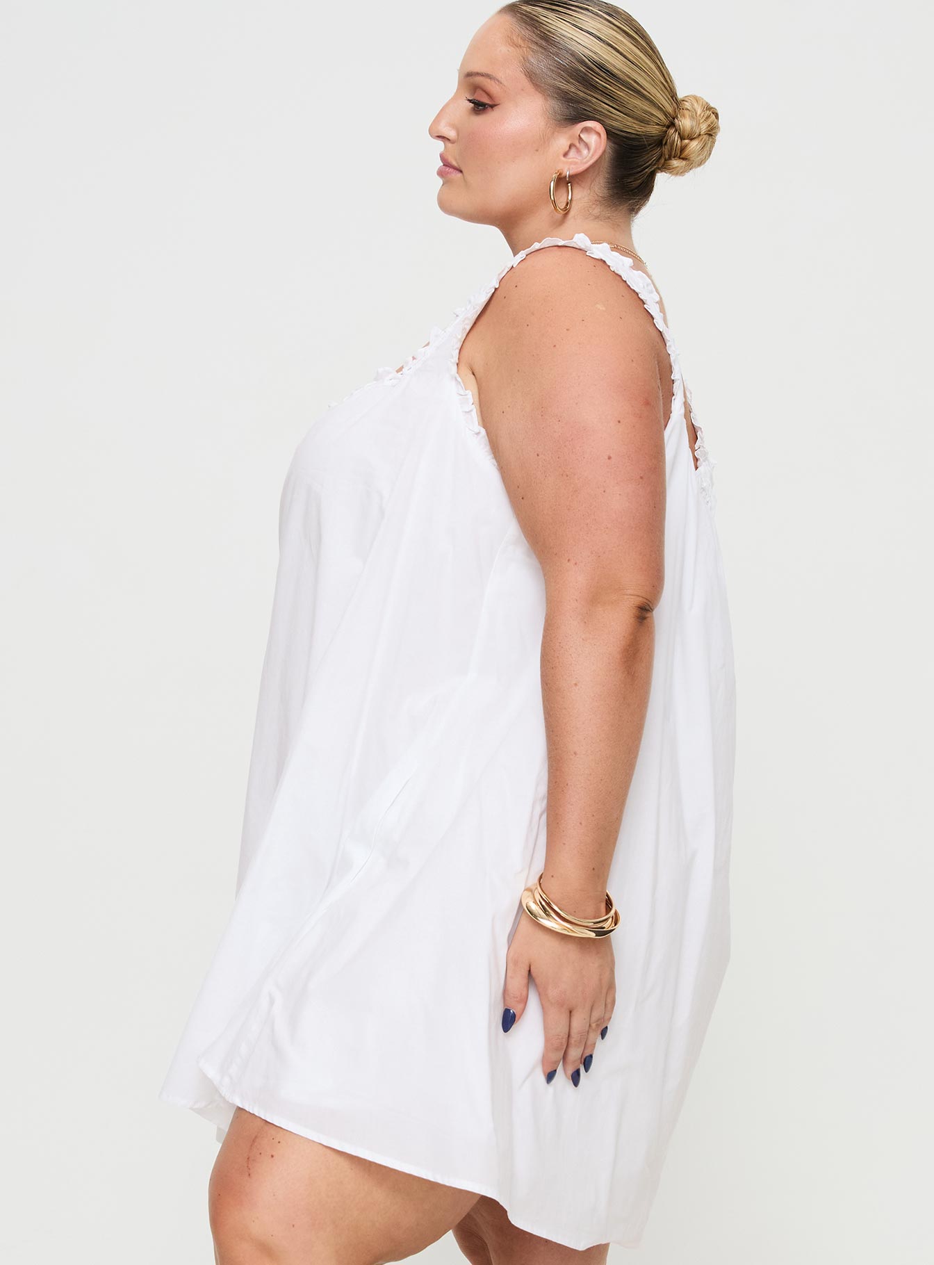 Swing Mini Dress White Curve、mySite、solidvoid