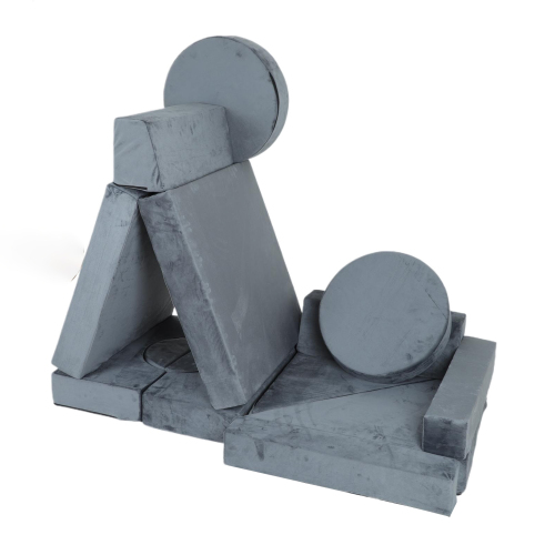 14pcs Kids Sofa Modular Play Couch,Child Sectional Sofa to Boost Creativity,Boys and Girls DIY Creativing Playroom Couch Furniture for Toddlers Conertible Foam and Floor Cushion,Gray、、casual