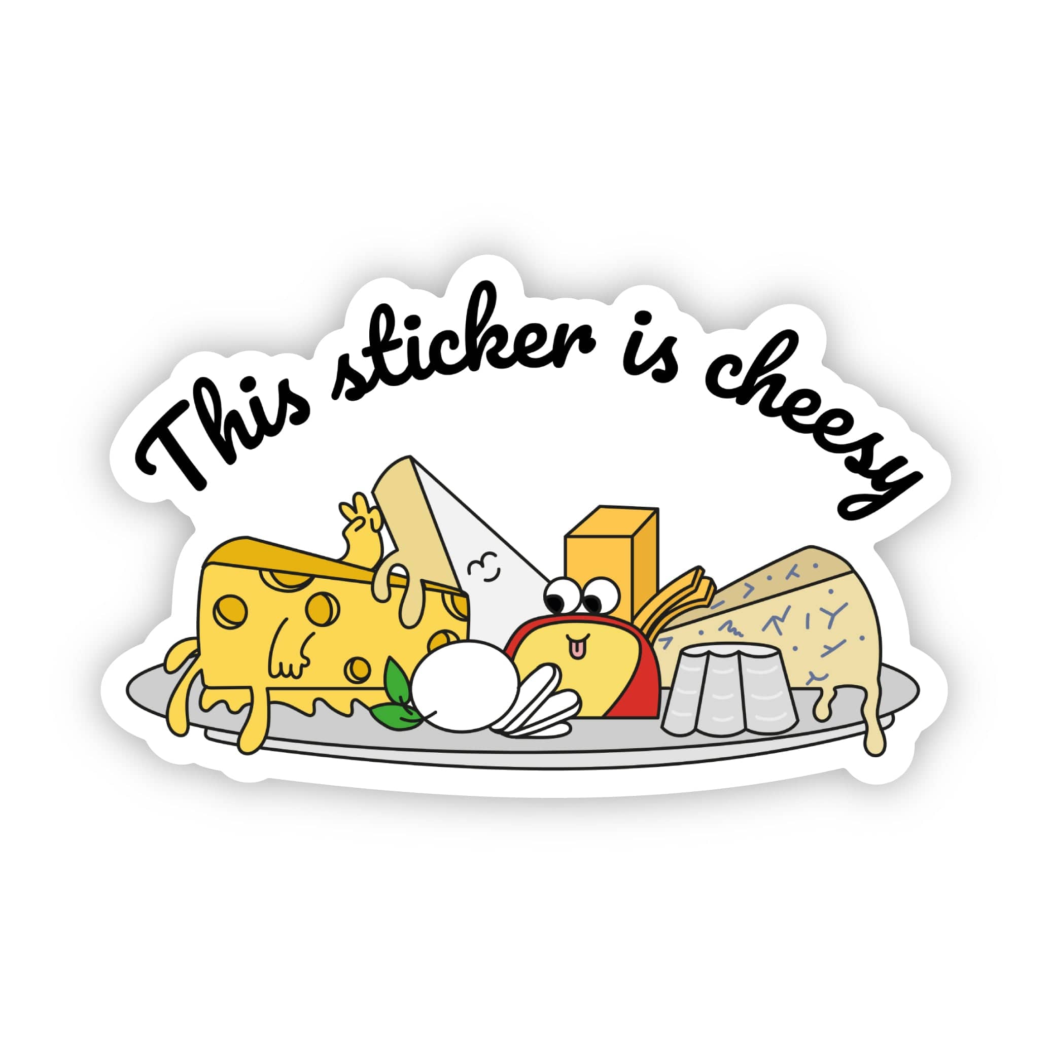  This sticker is cheesy Cheeseboard Sticker、mySite、ghnorth