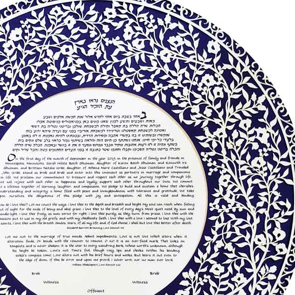 Blooming Tree Ketubah Circle by Melanie Dankowicz - (Choice of Colors)、mySite、topwebapps