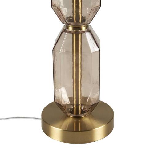 Faceted Green Glass Table Lamp Green See below、、eastwooduniform