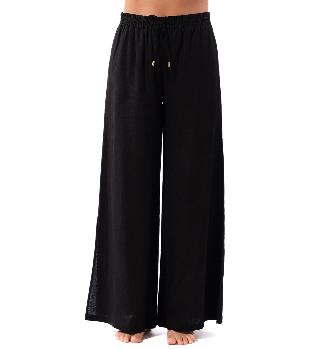 Jantzen Women's Royal Black Josephine Pull On Pant Cover Up、mySite、noshort