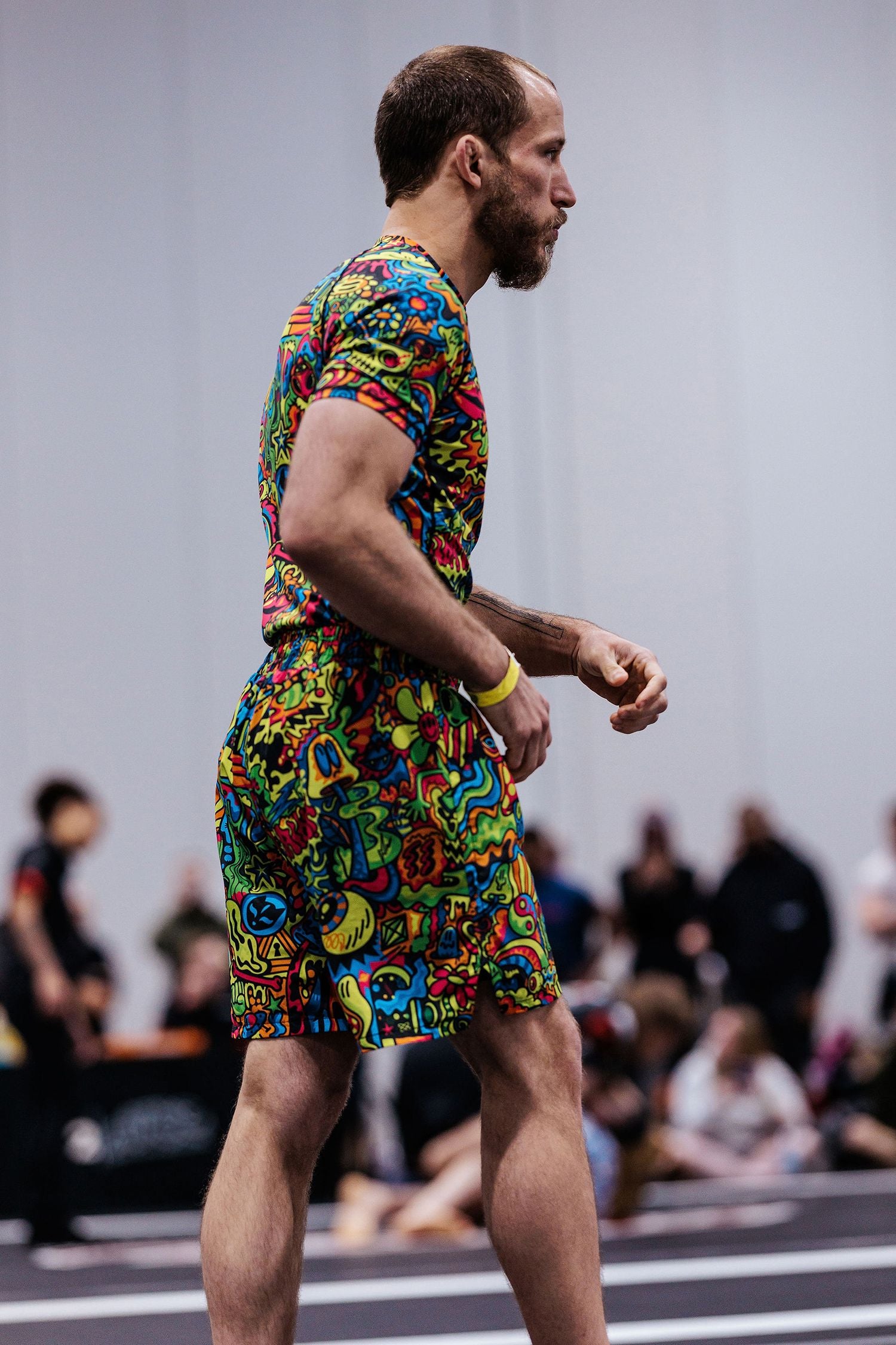 Men's Psychedelic Wotto Doodle Jiu Jitsu Rashguard - Short Sleeve、mySite、gigharbornorthrealestate