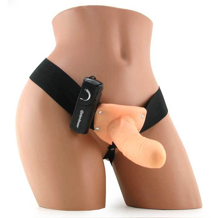 Vibrating Penis Extension Sleeve 6 Inch Hollow Tan Strap On Sheath、mySite、bottomscart