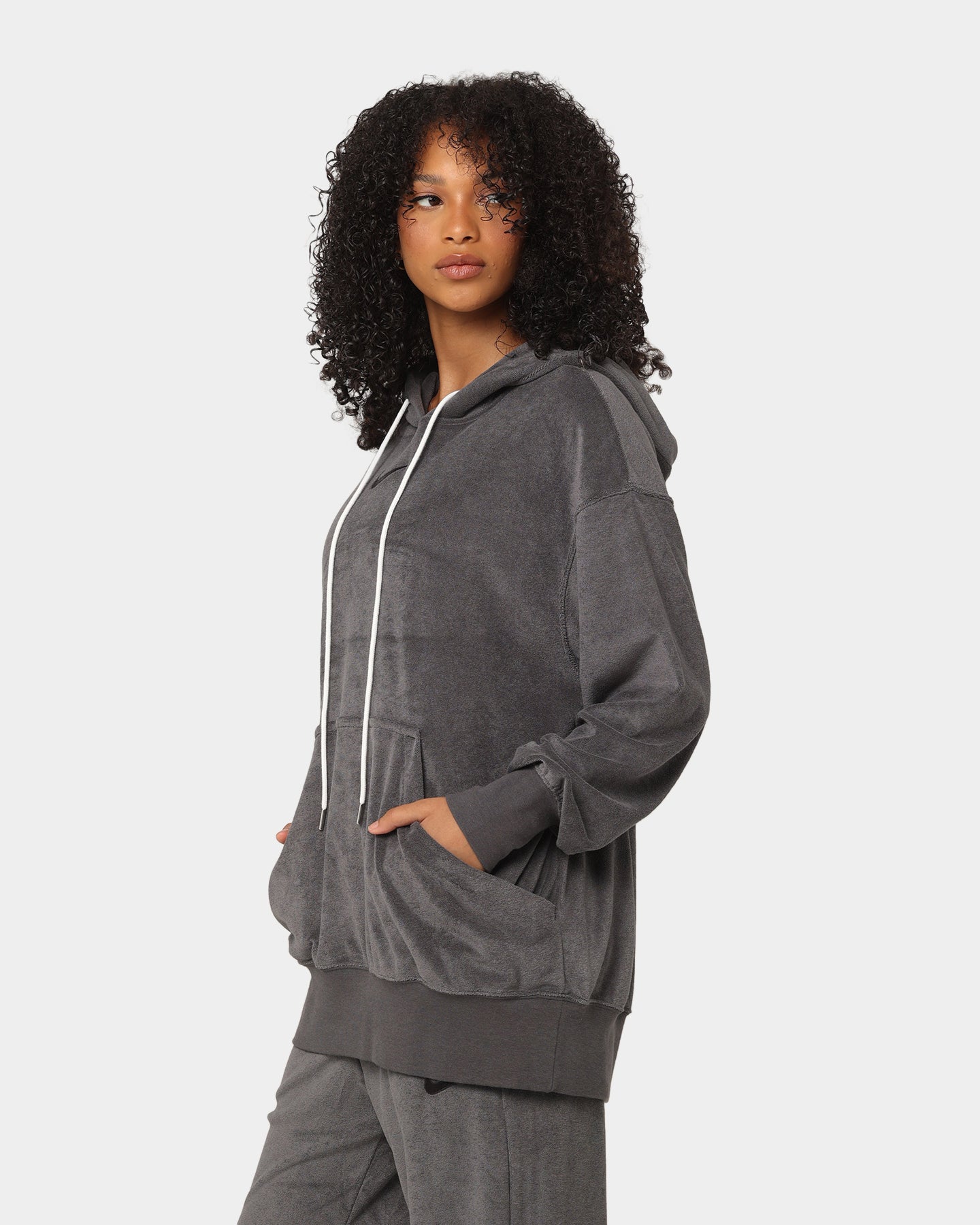 Nike Women's Nike Sportswear French Terry Oversized Pullover Hoodie Anthracite/Black、mySite、zt4zffjzw