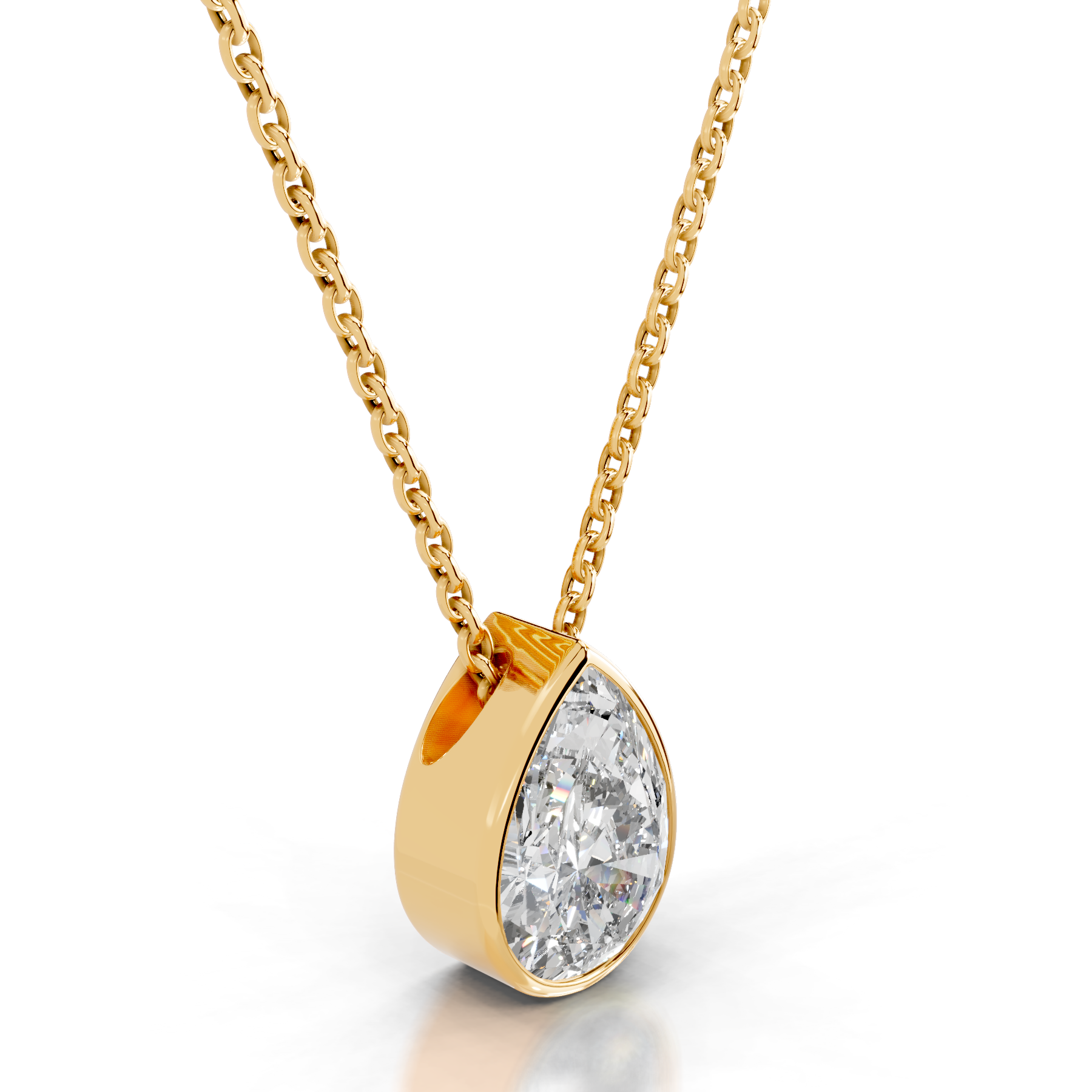 Petit Gianna Lab Grown Diamond Pendant -18K Yellow Gold、mySite、hinf8tx79