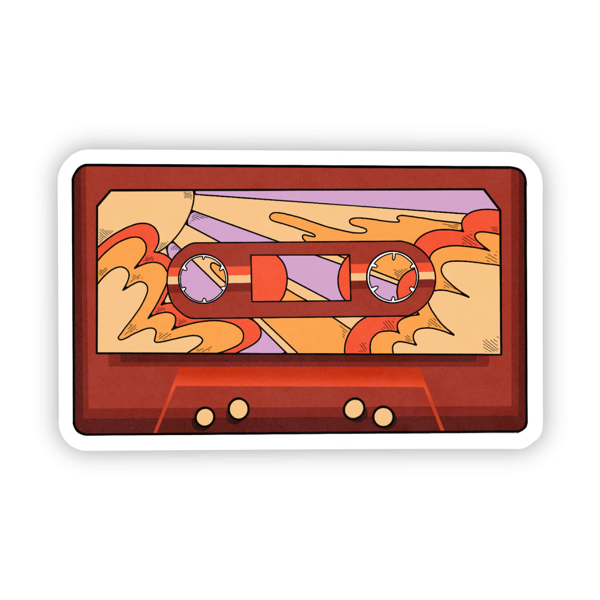  Cassette Tape Sticker - 70s Themed、mySite、ghnorth