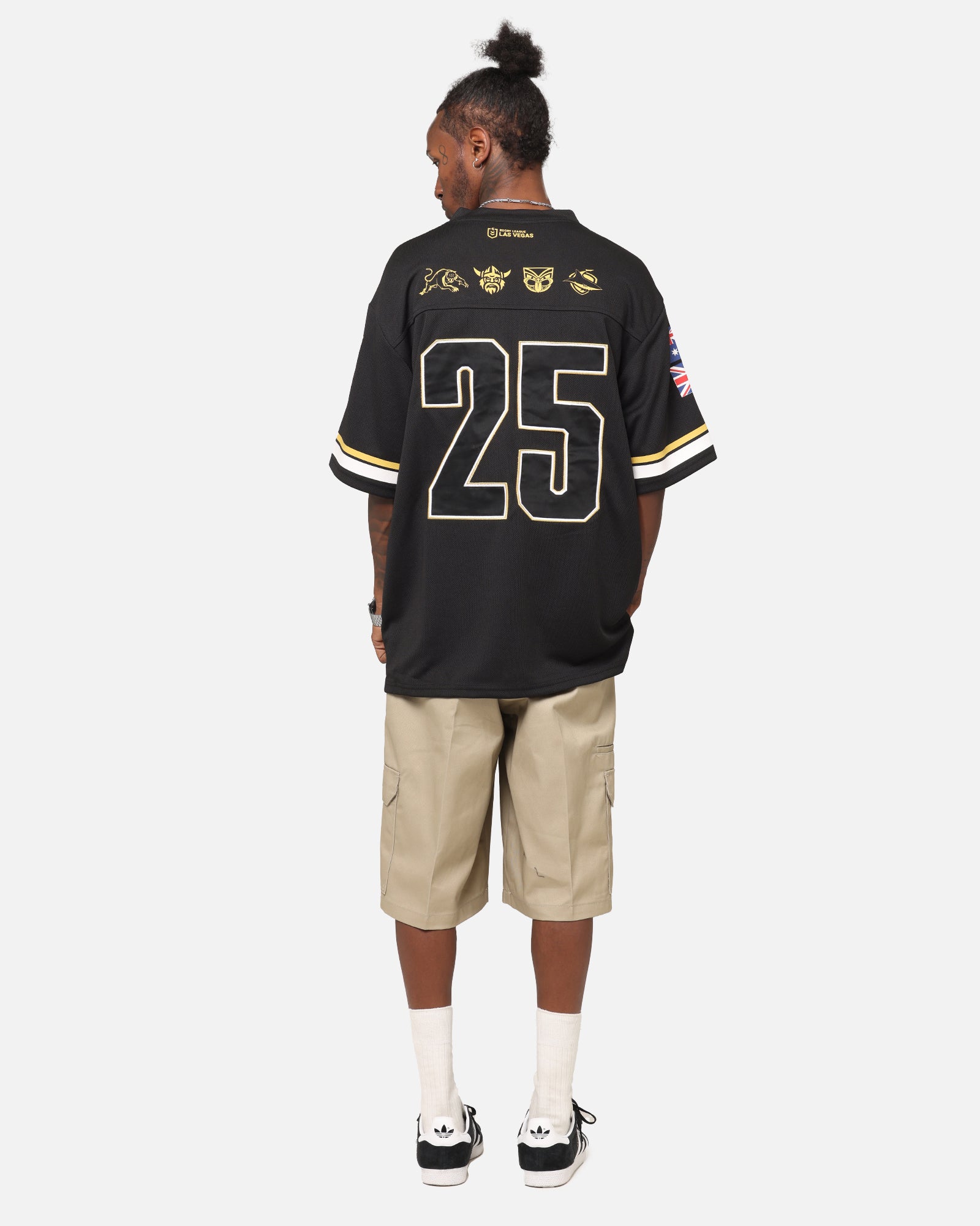 Bleacher Athletic NRL 2025 Las Vegas Round Grid Iron T-Shirt Black、mySite、zt4zffjzw