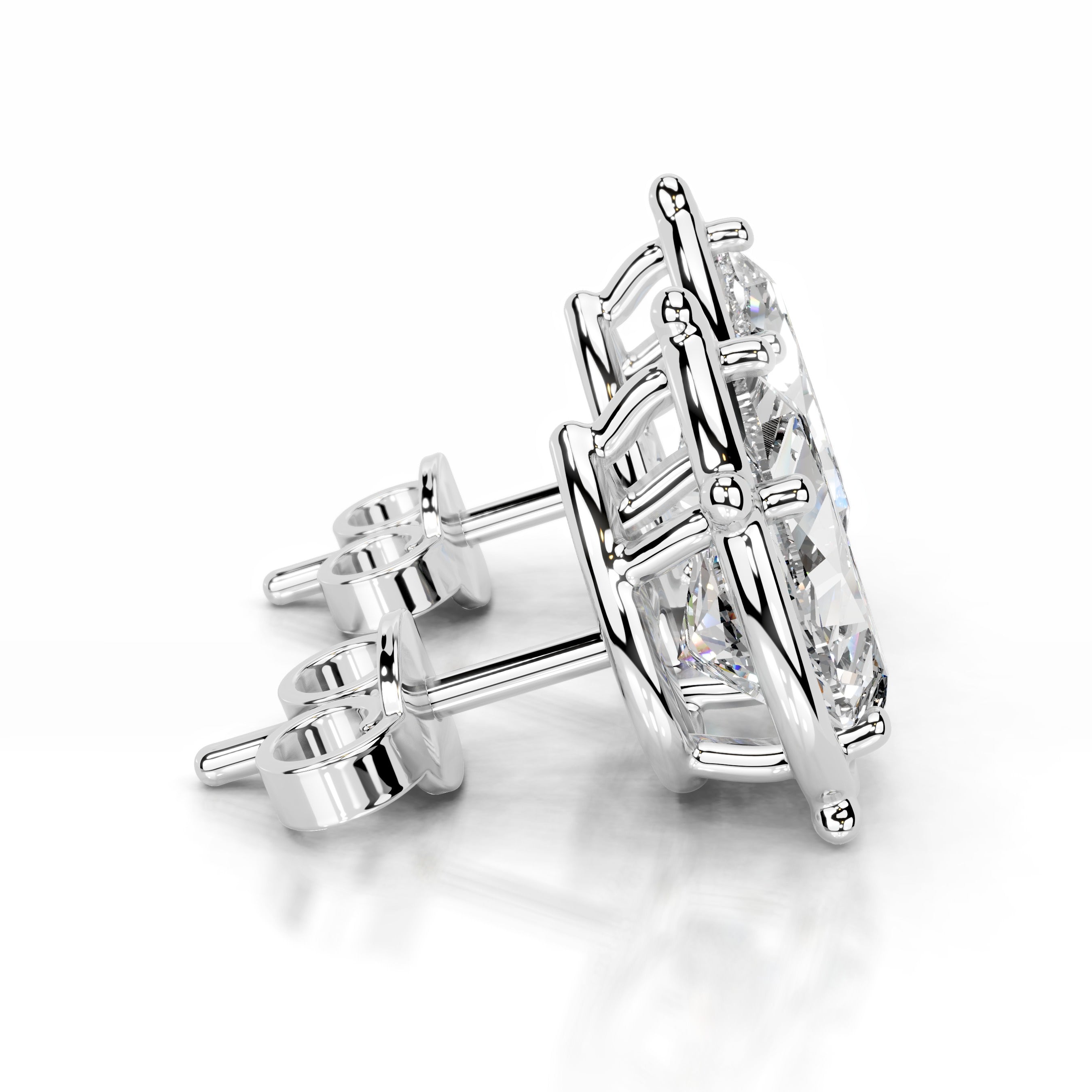 Rooted in Love Lab Grown Diamond Earrings - 14K White Gold、mySite、hinf8tx79