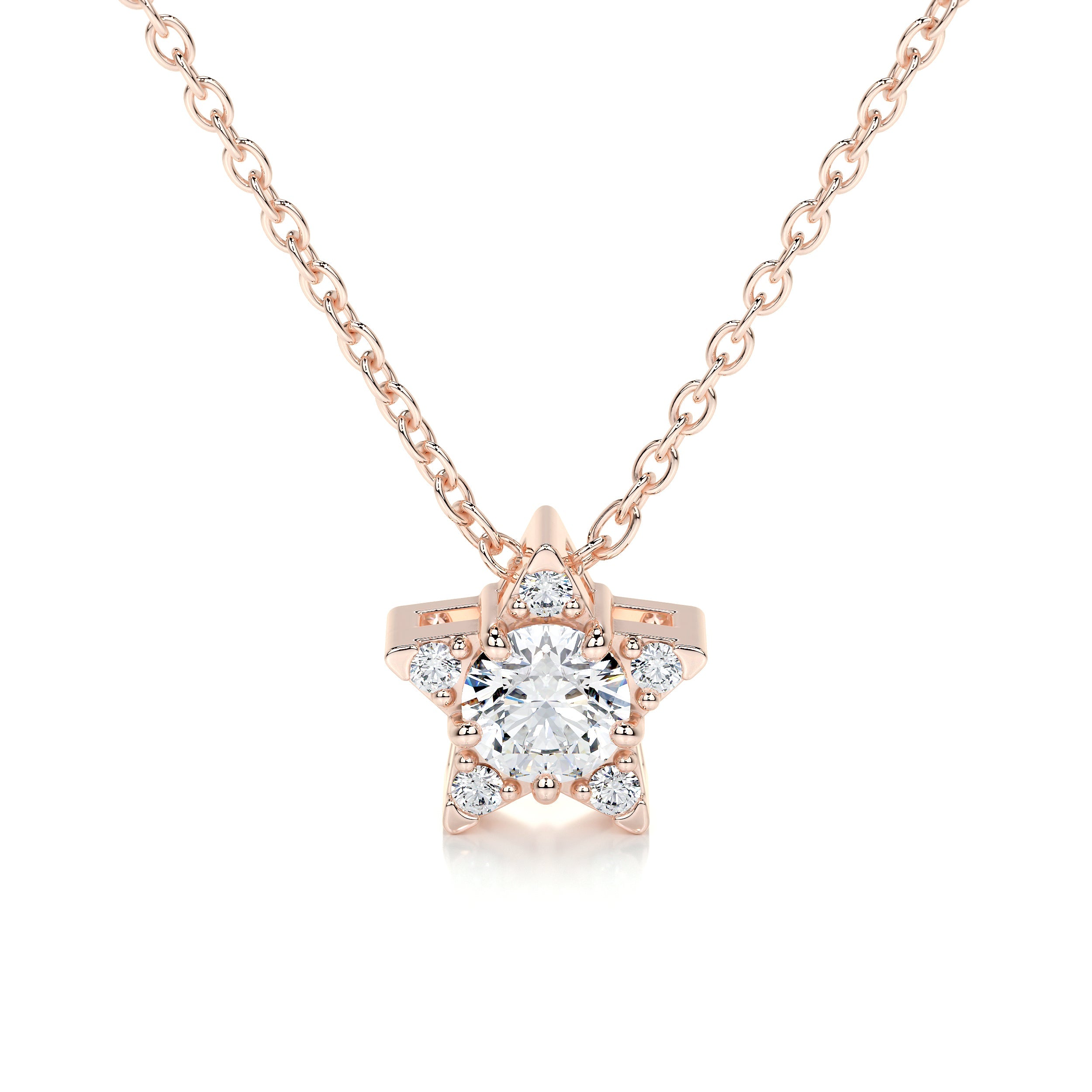 Robbie Lab Grown Diamond Pendant (0.30 Carat) -14K Rose Gold、mySite、hinf8tx79
