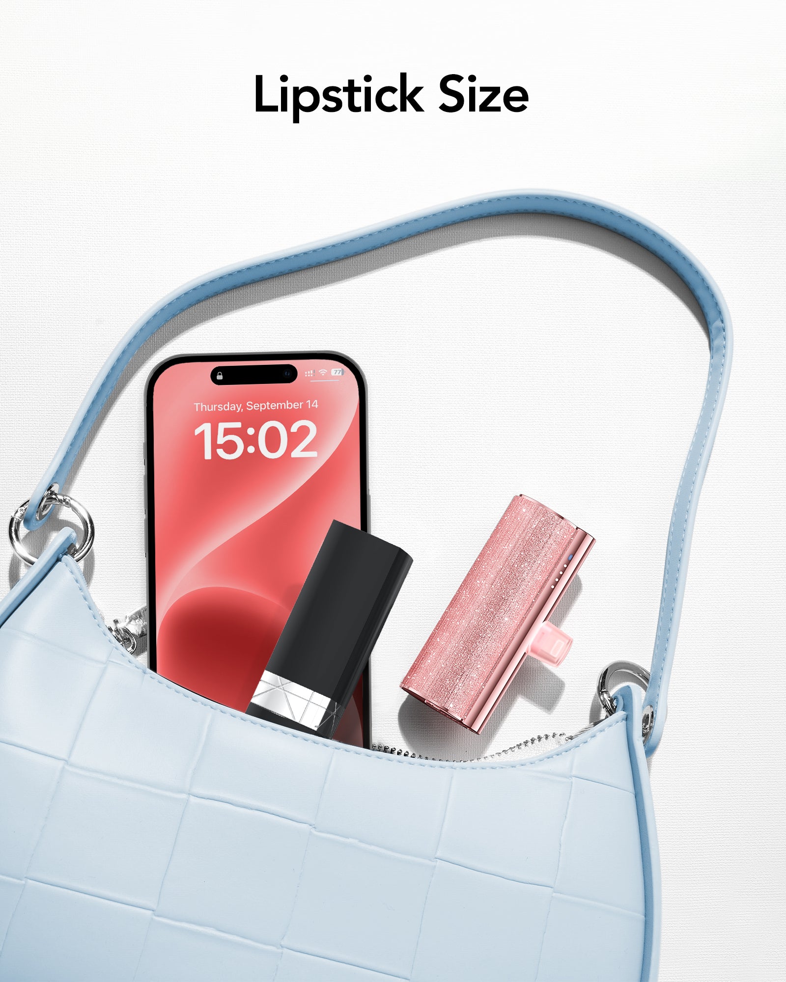 Plug on 5000mAh Mini Portable Charger with Built-in Cable for iPhone & Android、mySite、fannypackpong