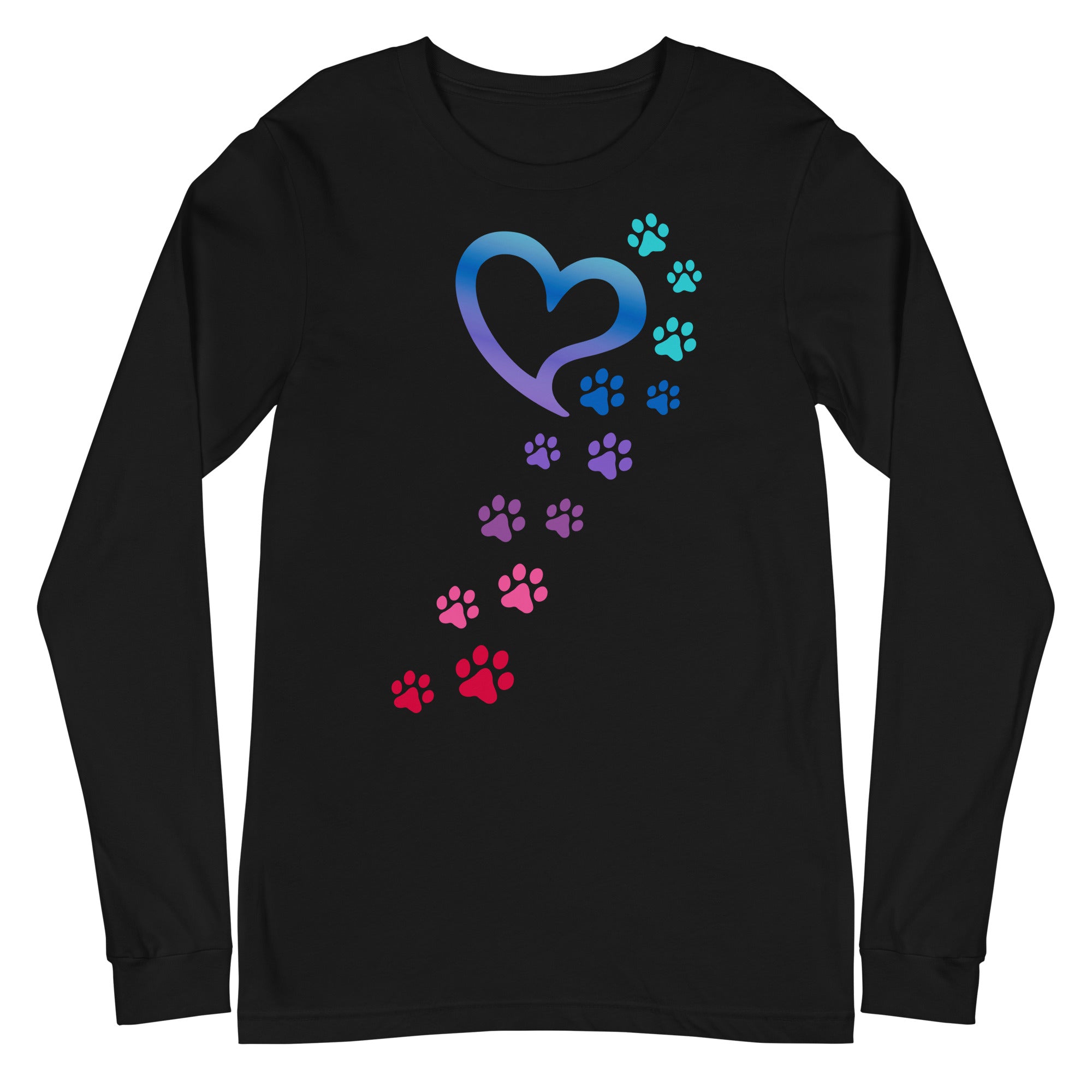 Rainbow Paws To My Heart Long Sleeve Tee、mySite、camillekostekn