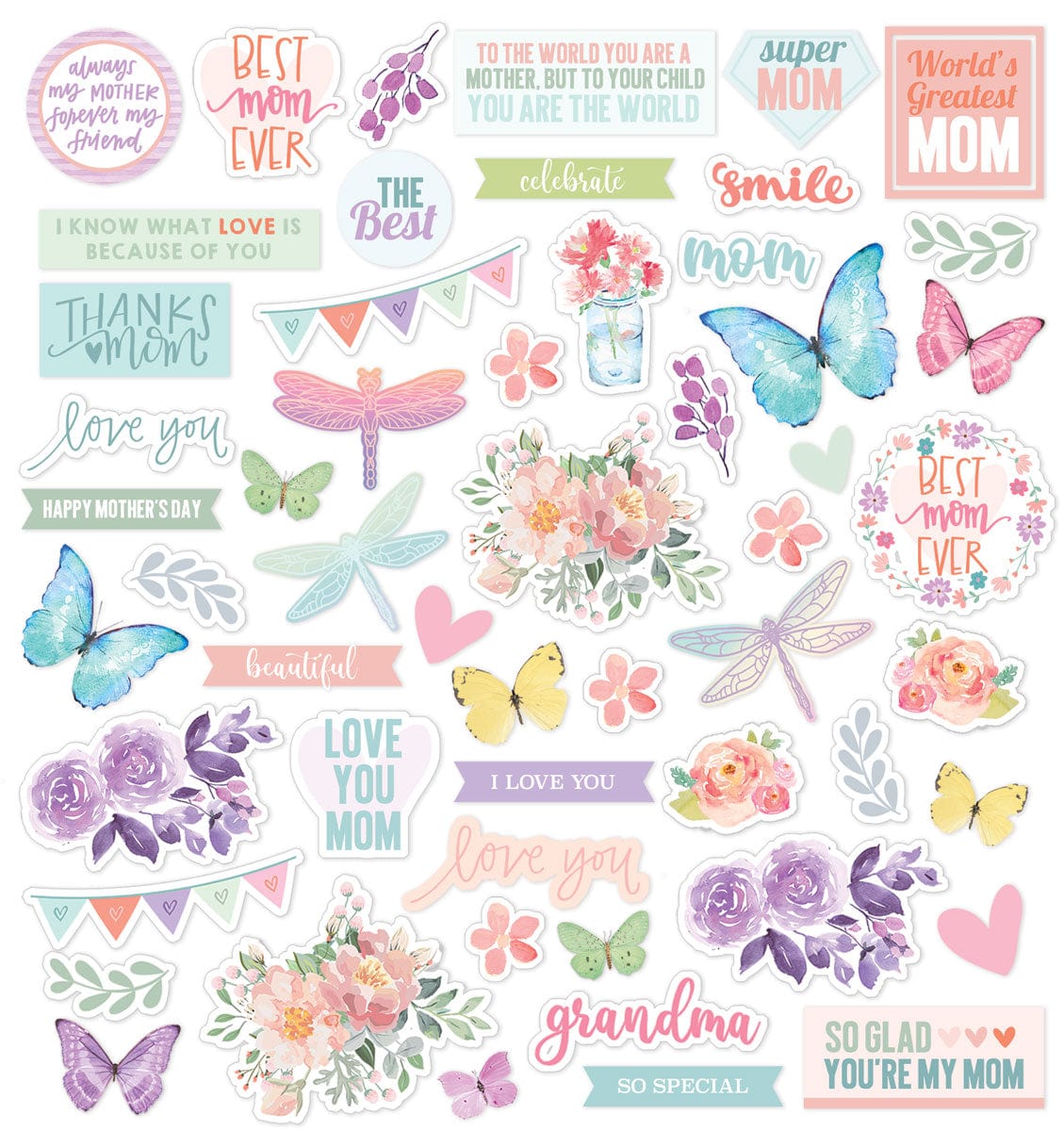  Scrapbook Die cuts - Best Mom Ever、mySite、ghnorth