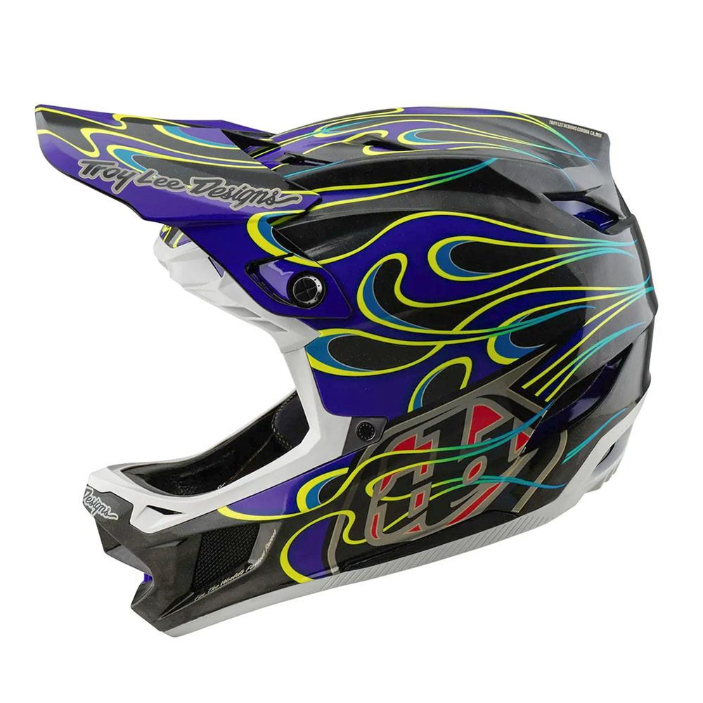  Troy Lee D4 Carbon MIPS Race Helmet - Torched Black/Purple、mySite、merchandisen