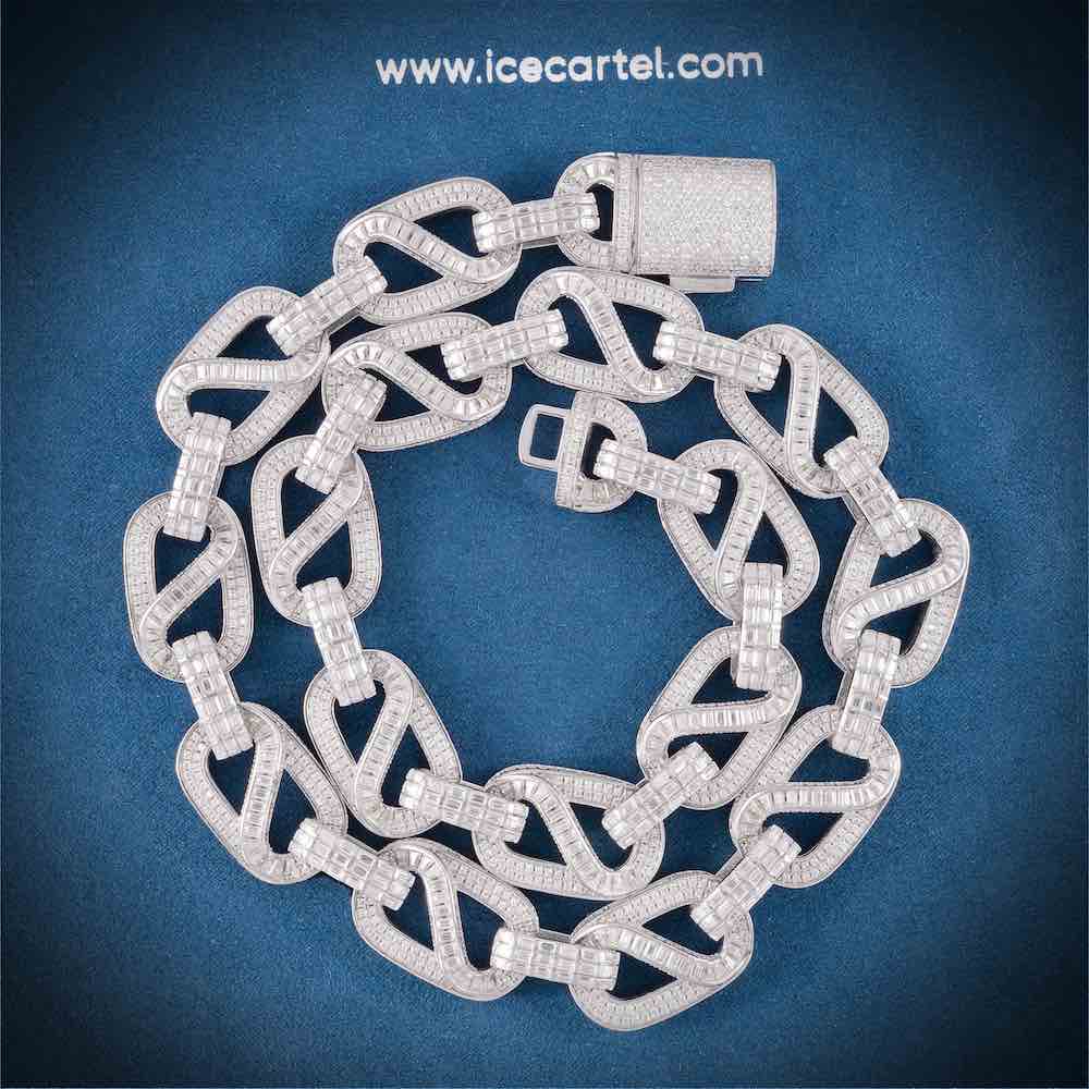 18.5MM Iced Out Baguette Mariner Link Chain 14K Gold、mySite、hinf8tx79
