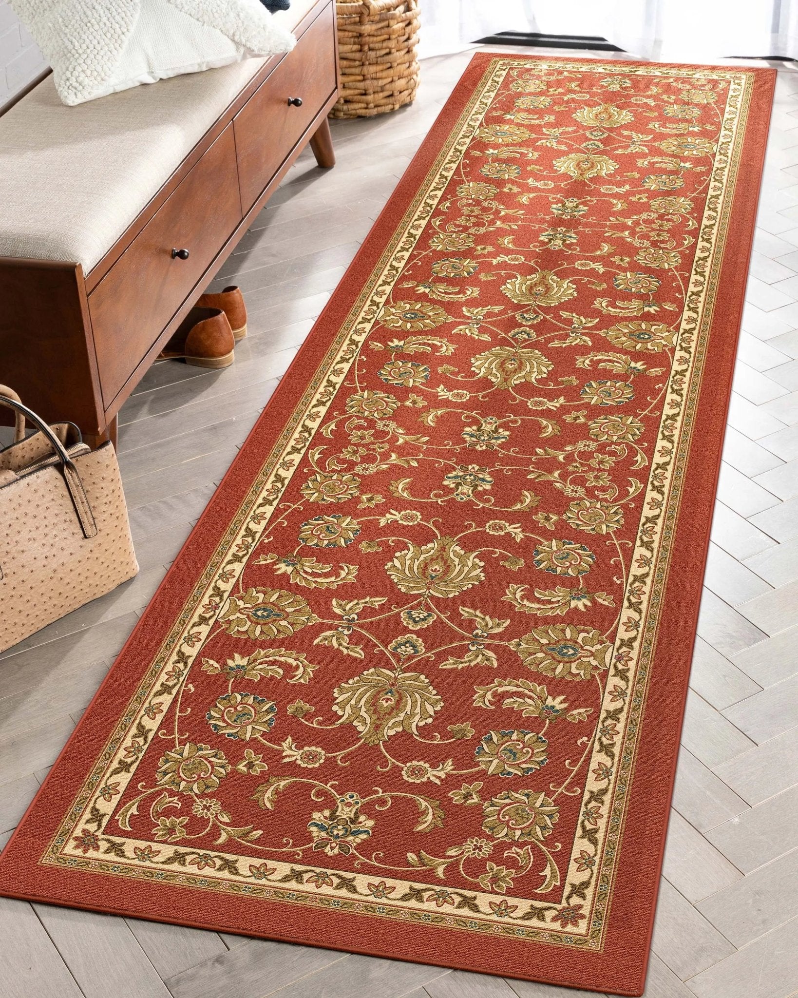 Tabriz Oriental Flat-Weave Cotton Backing Rug、mySite、gigharbornorthrealestate