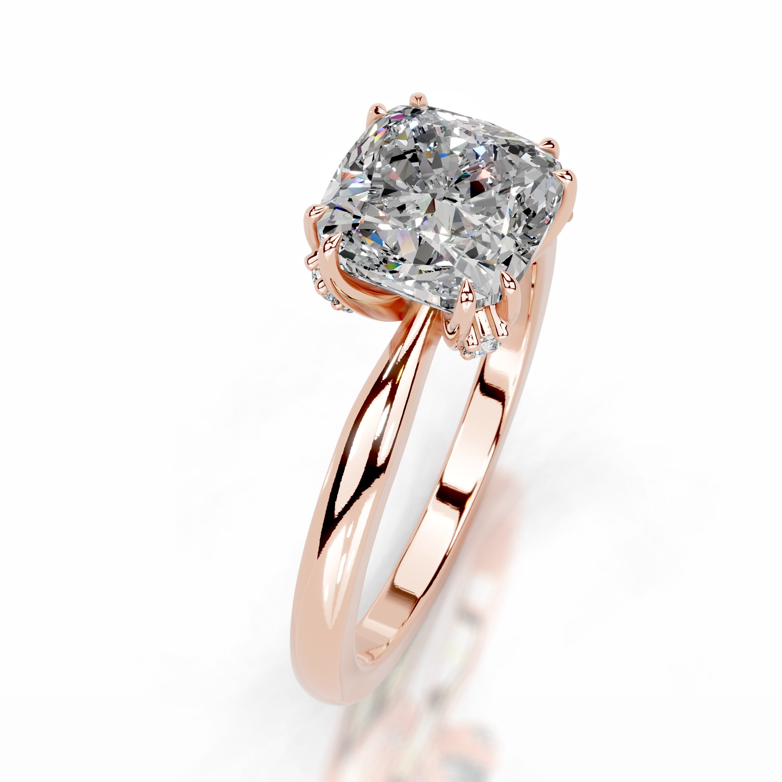Andora Moissanite & Diamond Ring - 14K Rose Gold、mySite、hinf8tx79