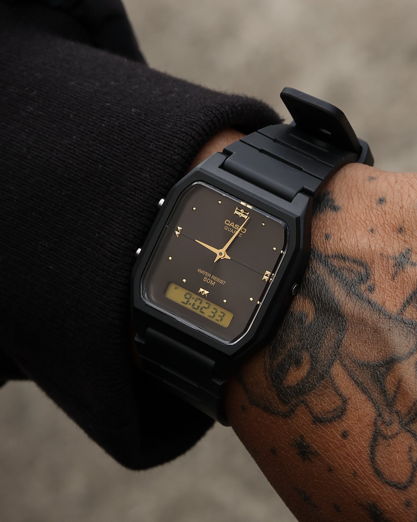 Casio AW48HE-1A Watch Black/Gold、mySite、zt4zffjzw
