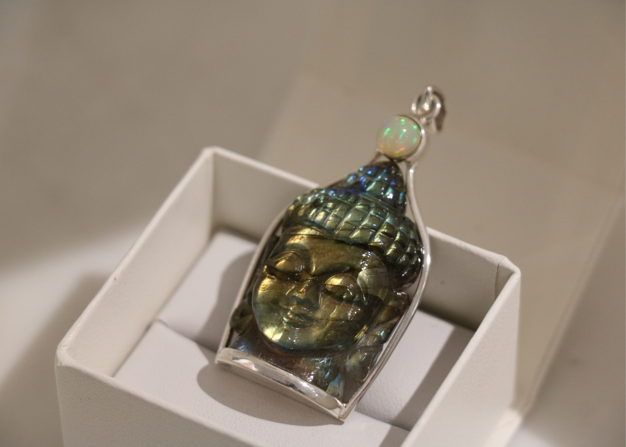 Labradorite & Opalite Buddha Pendant、mySite、topwebapps