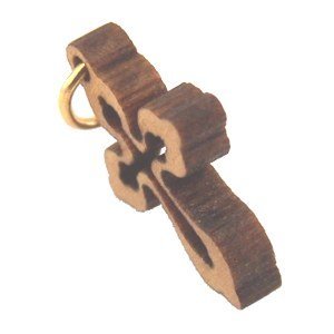  Olive wood Eastern Cross Laser Pendant(6cm or 2.36 long )、mySite、elrpsem3k