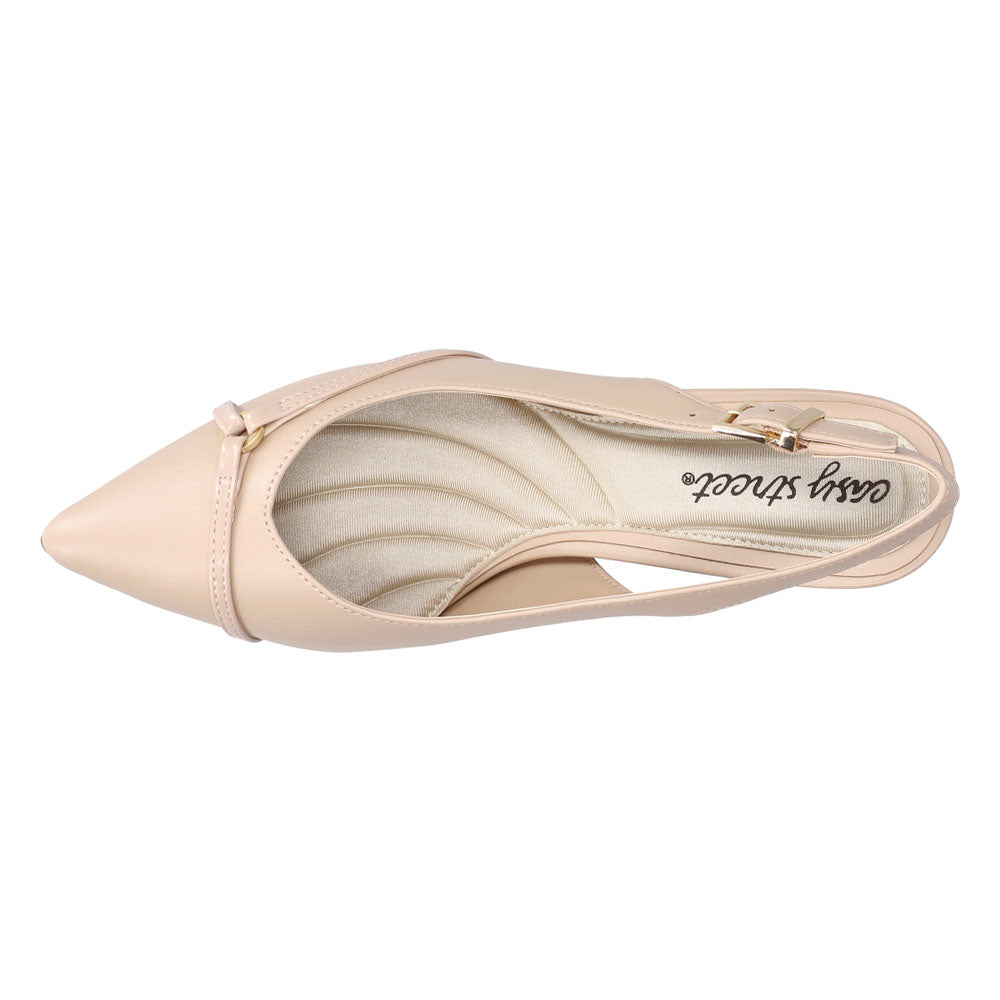 Feena Pointed Toe Kitten Heel Slingback Pumps、mySite、gtrtttuynbv