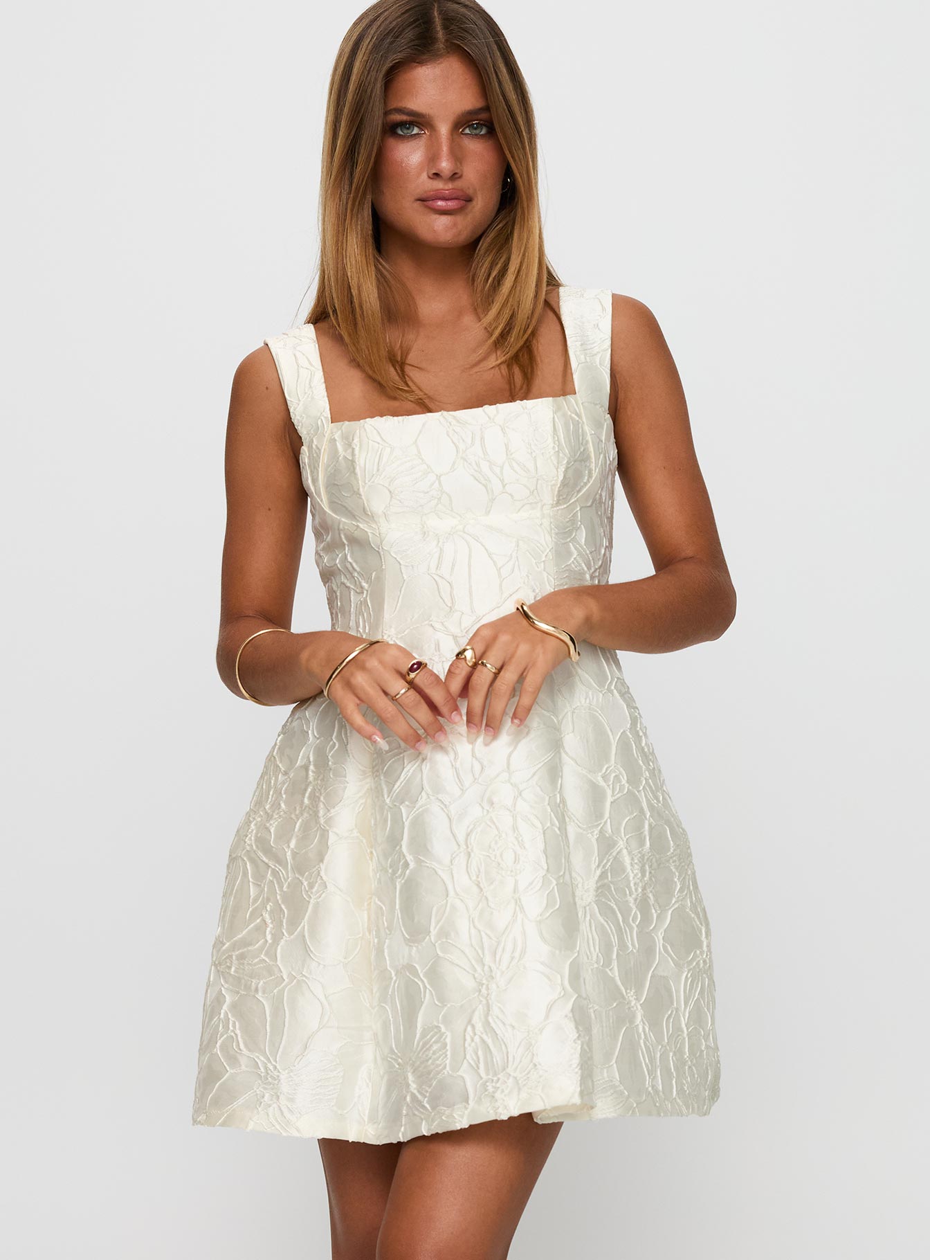 Eloquent Mini Dress Ivory、mySite、solidvoid