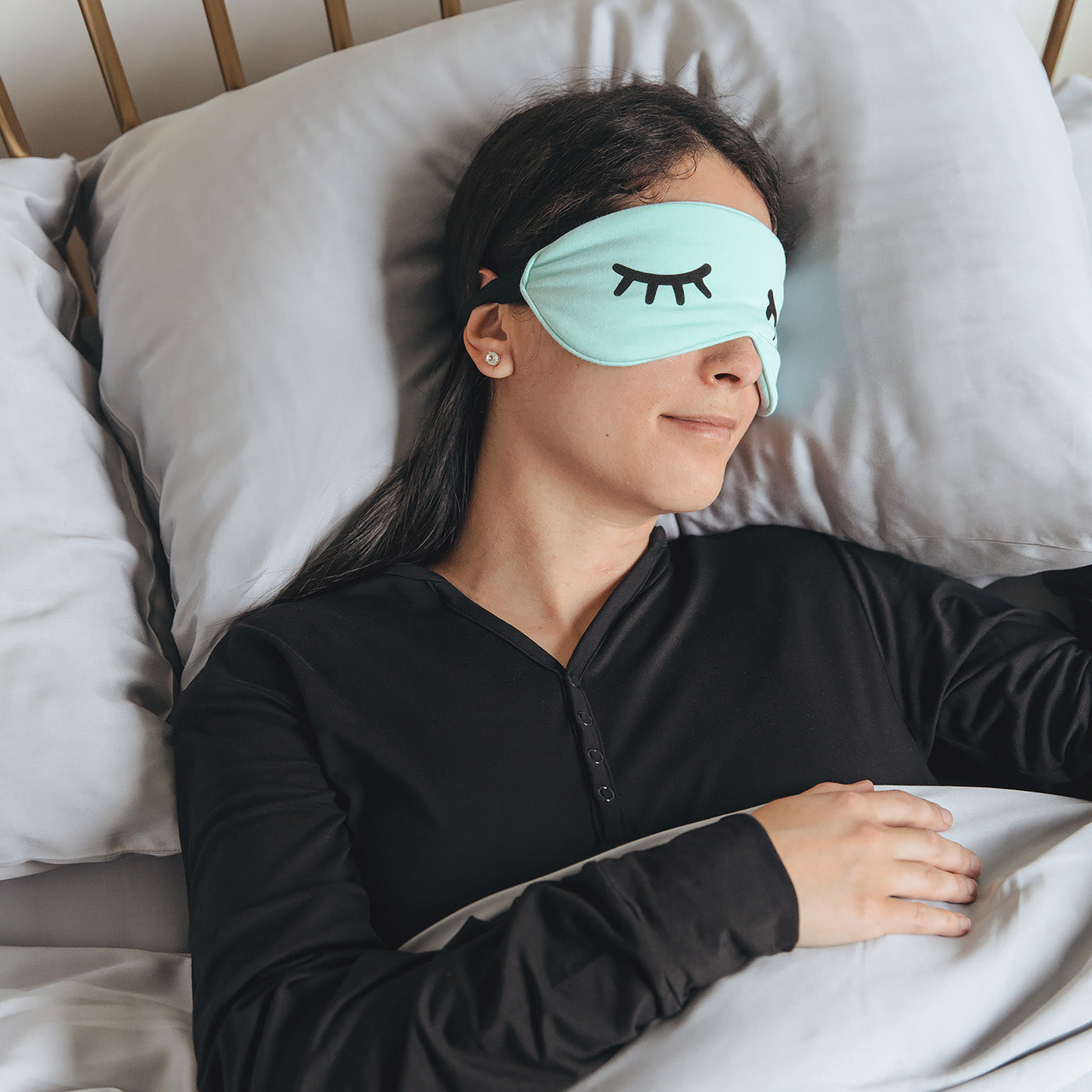Adult Aquamarine Bamboo Sleep Mask、mySite、g9winljtr