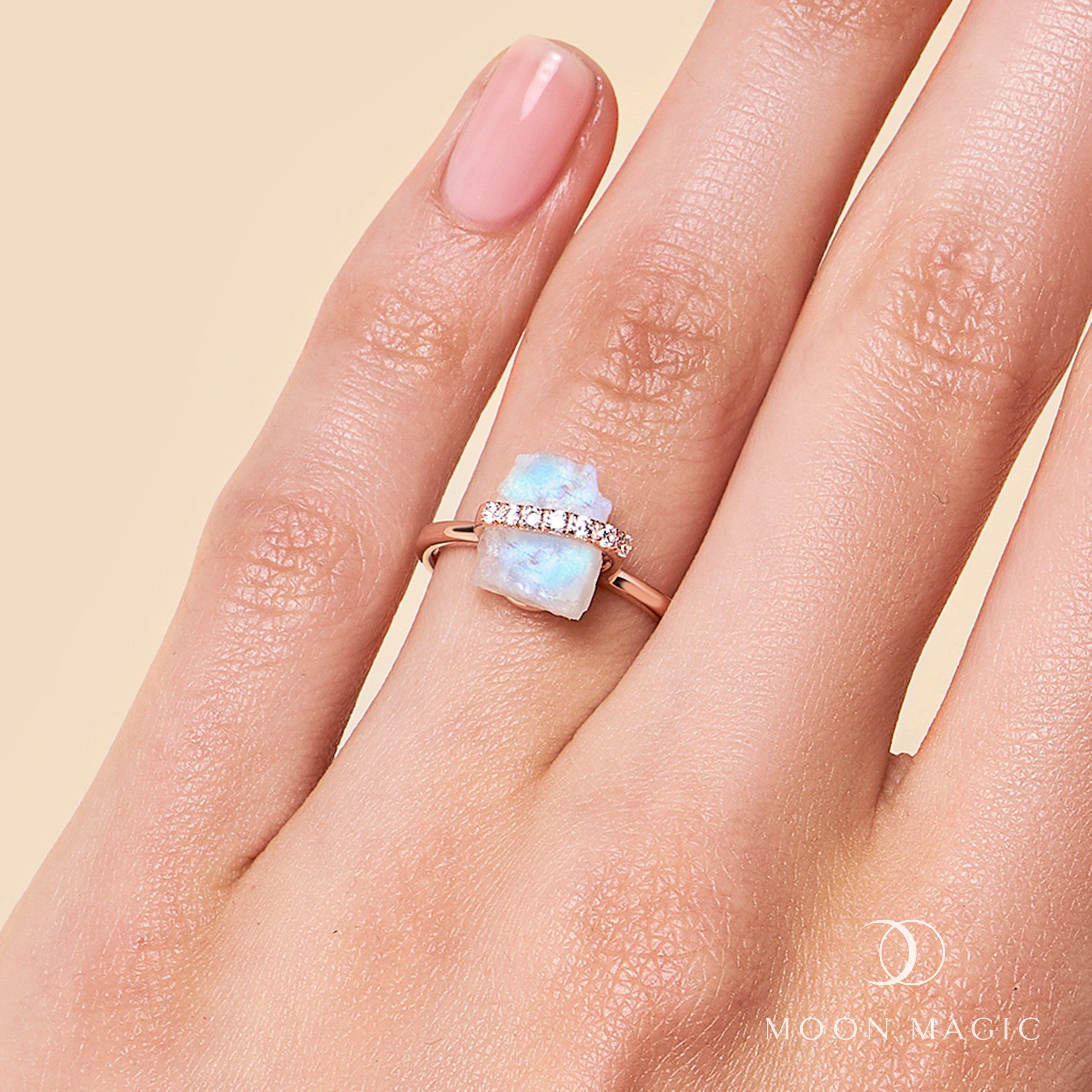 Raw Crystal Ring - Sassy Moonstone、mySite、hinf8tx79
