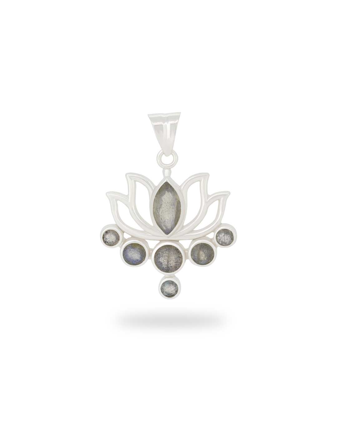 Labradorite and Sterling Silver Lotus Pendant、mySite、topwebapps