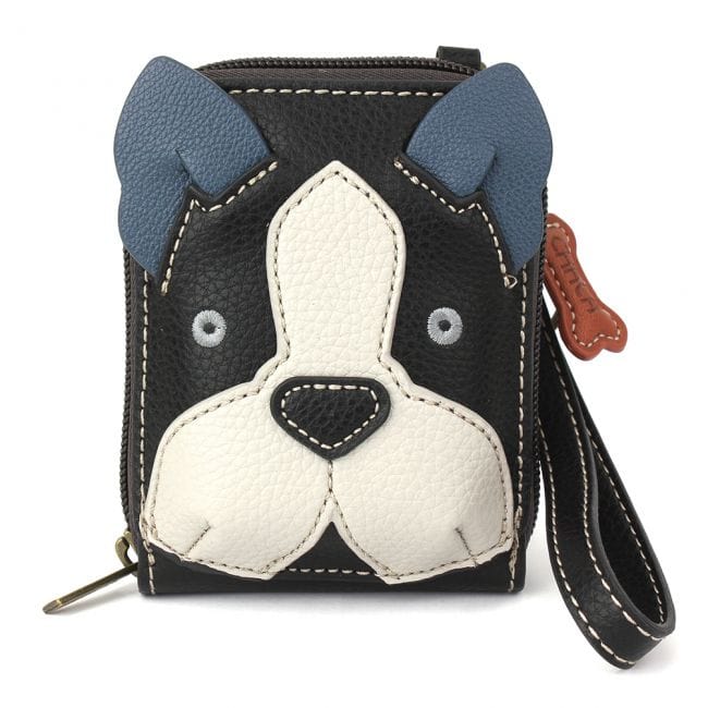 BOSTON TERRIER - CREDIT CARD HOLDER/WALLET WRISTLET by Chala、mySite、g9winljtr