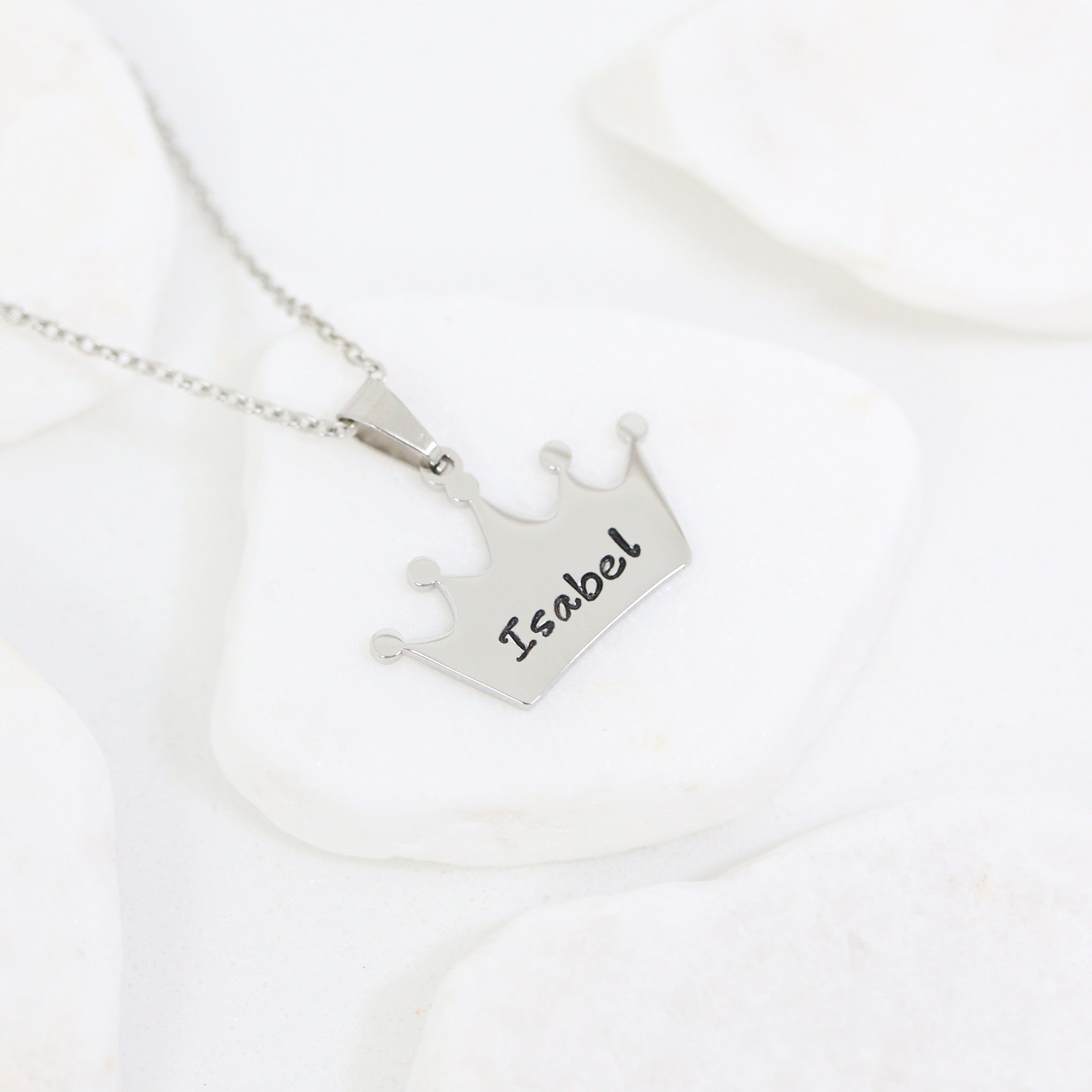 18K Gold PVD Stainless Steel Blank Crown Necklace / SBB0262、mySite、dreamappss