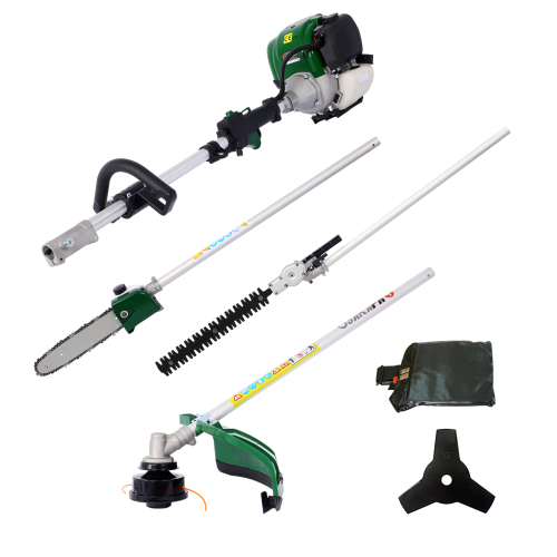 9 in 1 Multi-Functional Trimming Tool, 38CC 4 stroke Garden Tool System with Gas Pole Saw, Hedge Trimmer, Grass Trimmer, and Brush Cutter EPA Compliant、、eastwooduniform